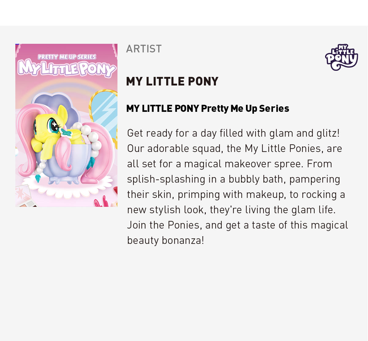 Pop Mart MLP Pretty Me Up Series Now Available on