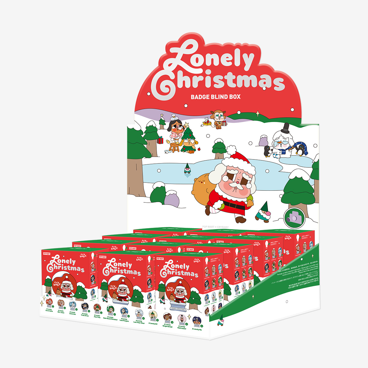 Crybaby Lonely Christmas Series-Badge Blind Box - POP MART