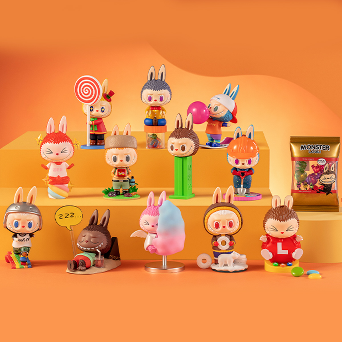 Candy Monster Figures 5体セット POPMART Skullpanda_Candy_Monster_Town_