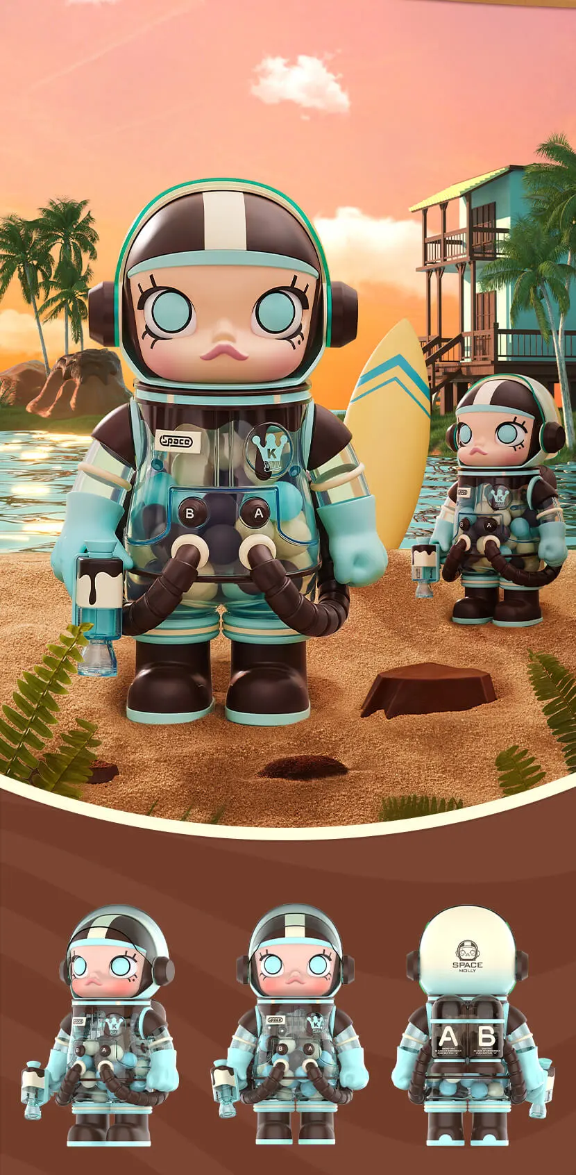 MEGA SPACE MOLLY 1000% MINT CHOCOLATE - POP MART (Portugal)