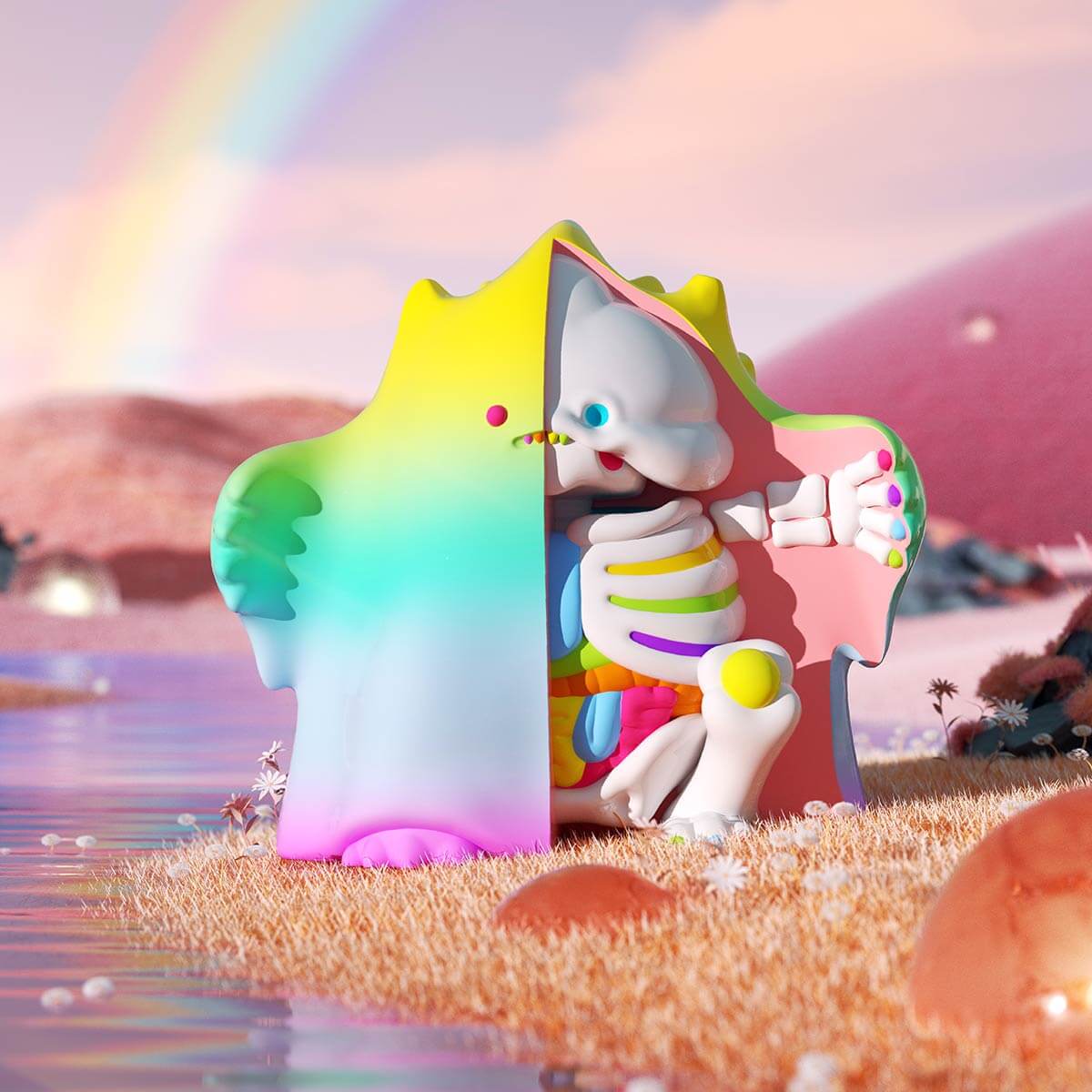 MEGA COLLECTION YUKI Rainbow 400% - POP MART (Belgium)