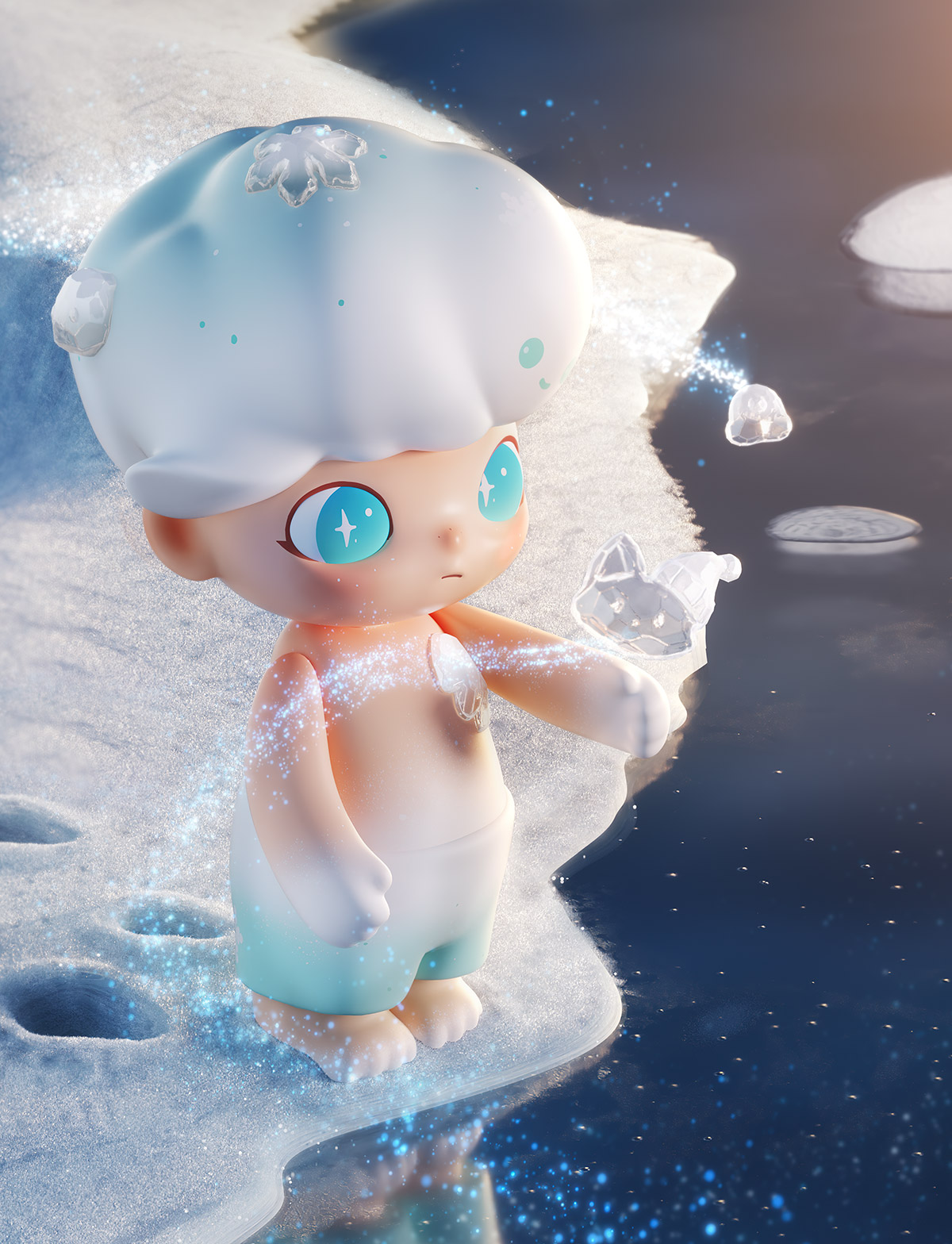MEGA COLLECTION 1000% JUST DIMOO Snowman - POP MART