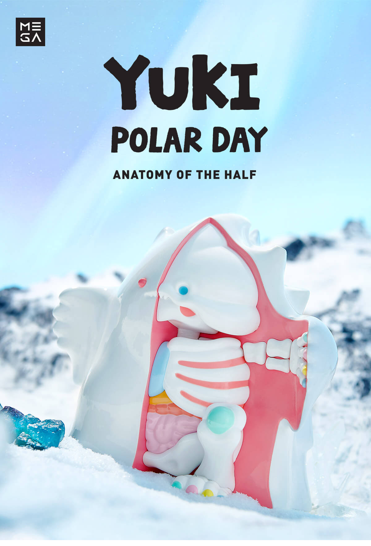 期間限定値下げ！YUKI ＰＯＰ　ポスター MEGA COLLECTION 400% YUKI Polar Day - POP MART (Japan)