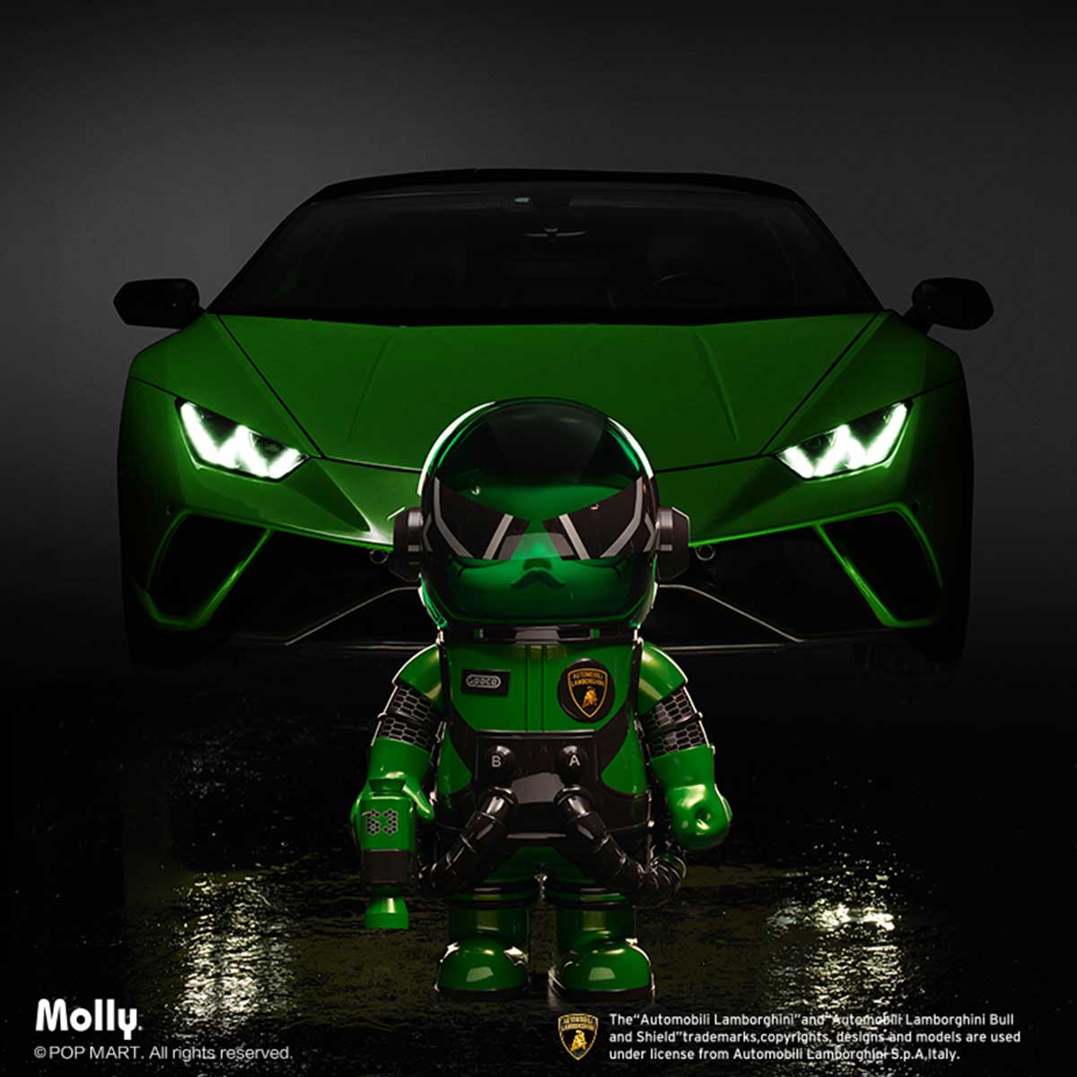 MEGA SPACE MOLLY 400% Automobili Lamborghini Edition - POP MART 