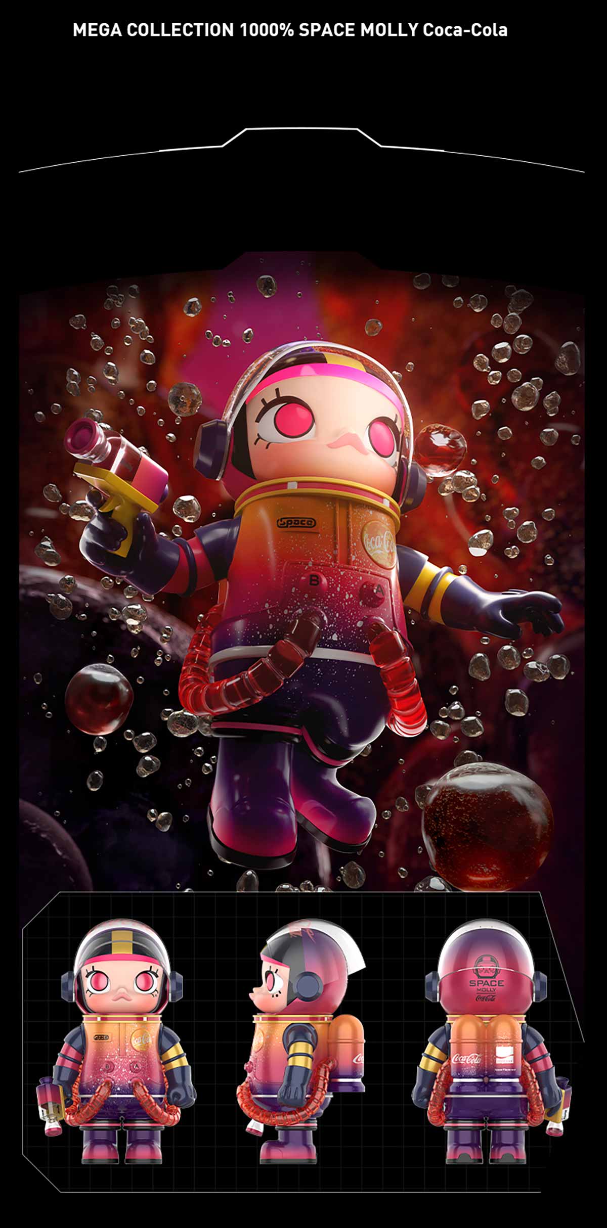 その他 Coca-Cola Mega Space Molly 1000% MEGA SPACE MOLLY 1000% Coca-Cola - POP MART (Japan)