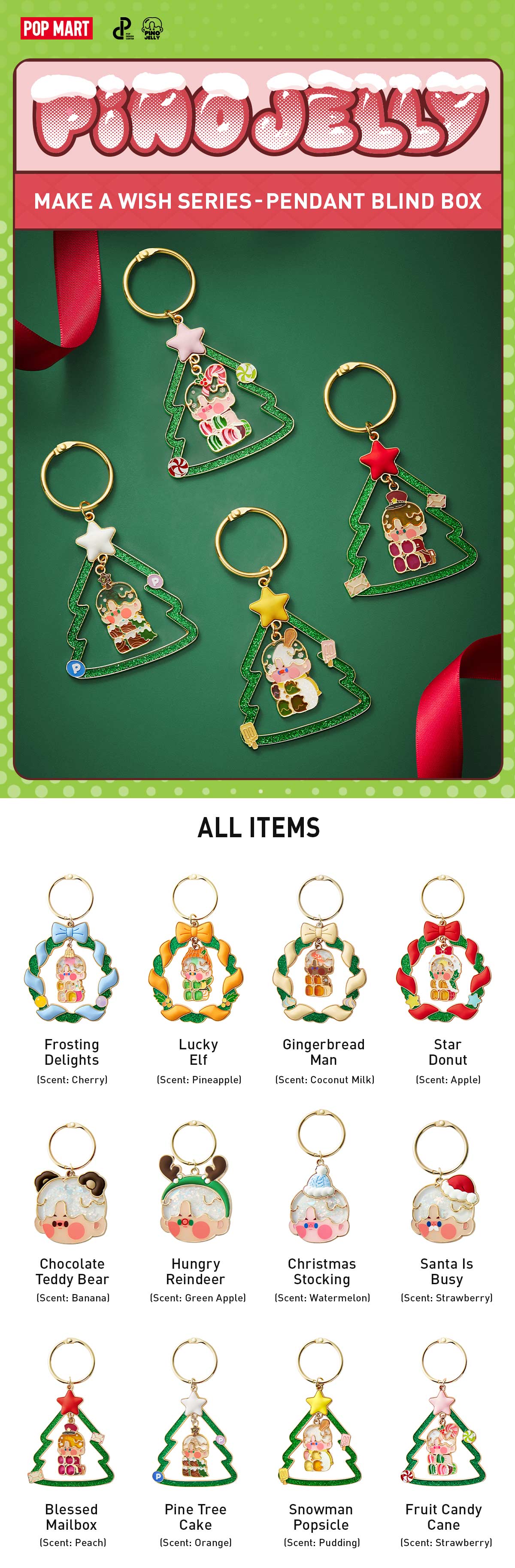 PINO JELLY Make a Wish Series-Pendant Blind Box - POP MART (Thailand)