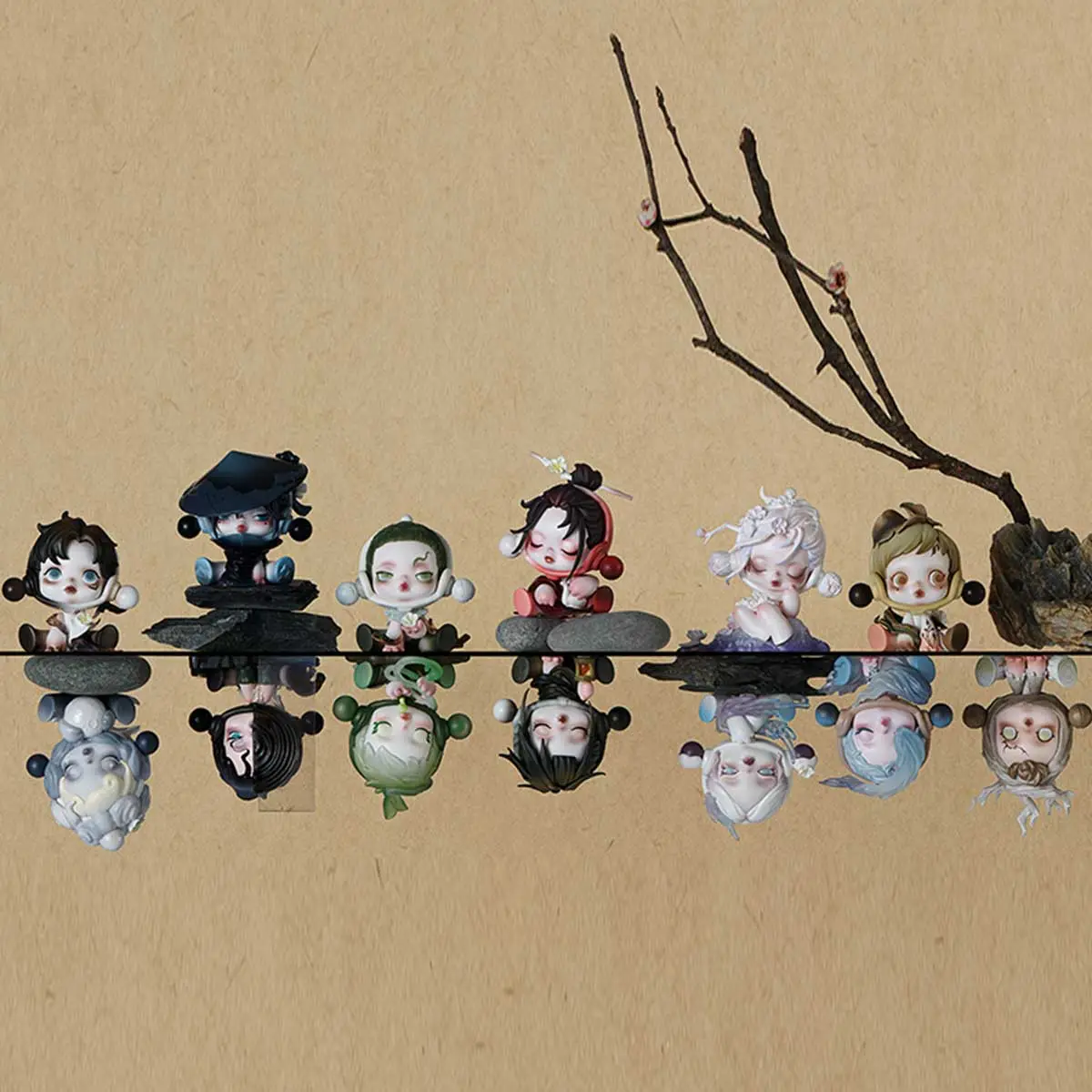 SKULLPANDA The Ink Plum Blossom Series Figures - POP MART (Japan)
