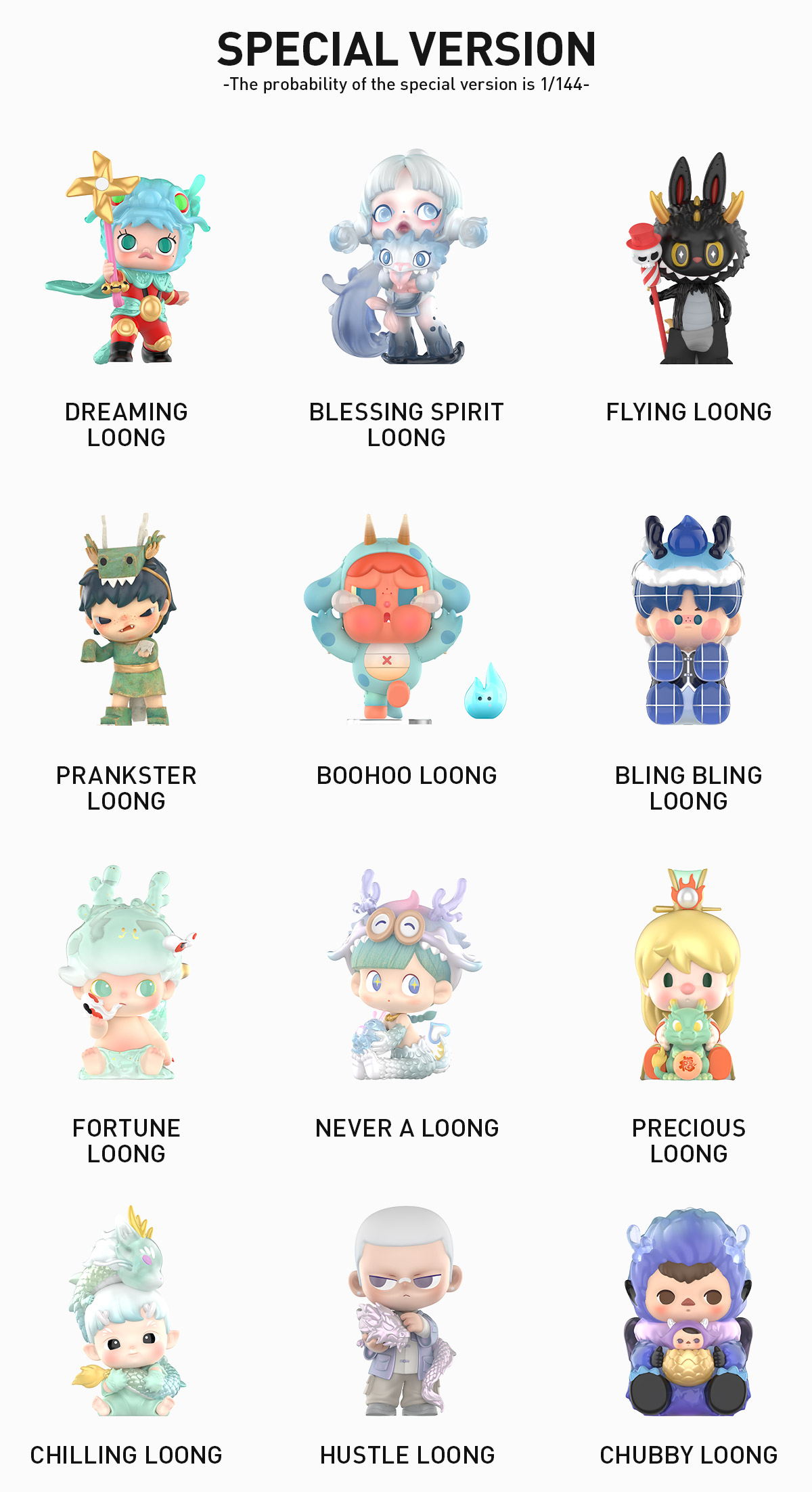 POPMART Loong Presents the Treasure シリーズ トレーディングフィギュア】POPMART Loong Presents the