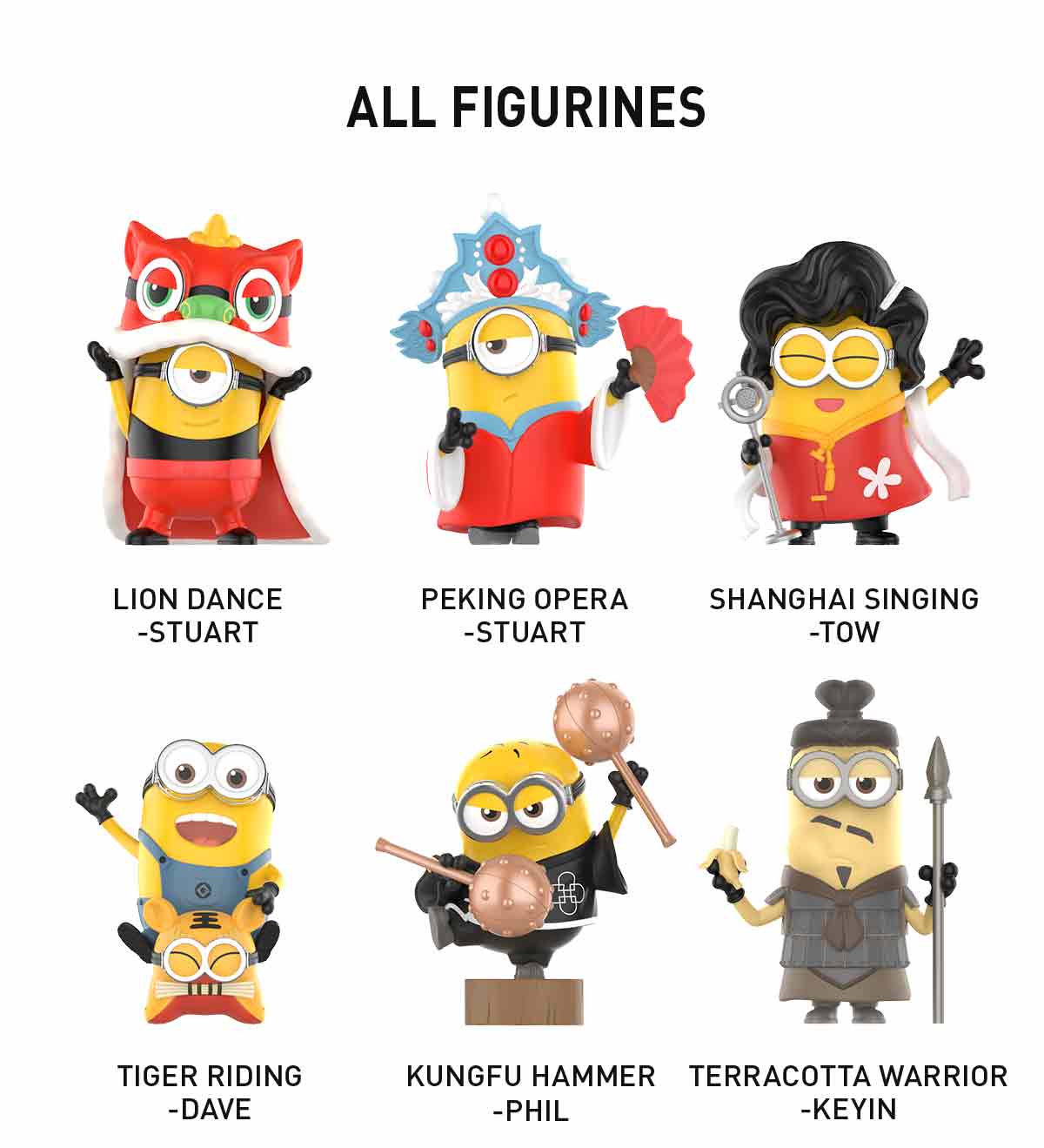 Minions Travelogues of China Series Figures - POP MART (Singapore)