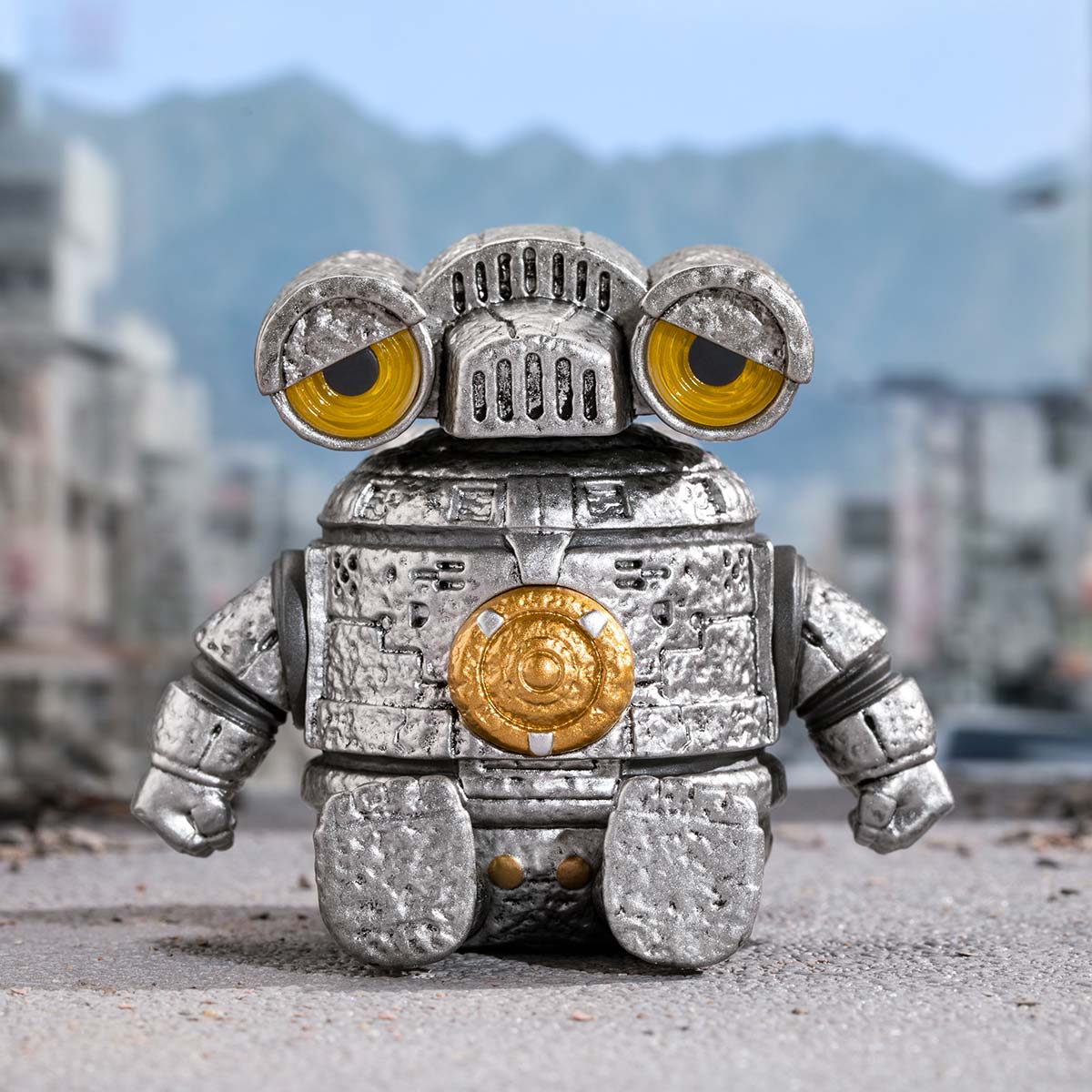 POP MART Biggie Eyes グレー フィギュア KAIJU Sitting in a Row Series Figures - POP MART (Netherlands)