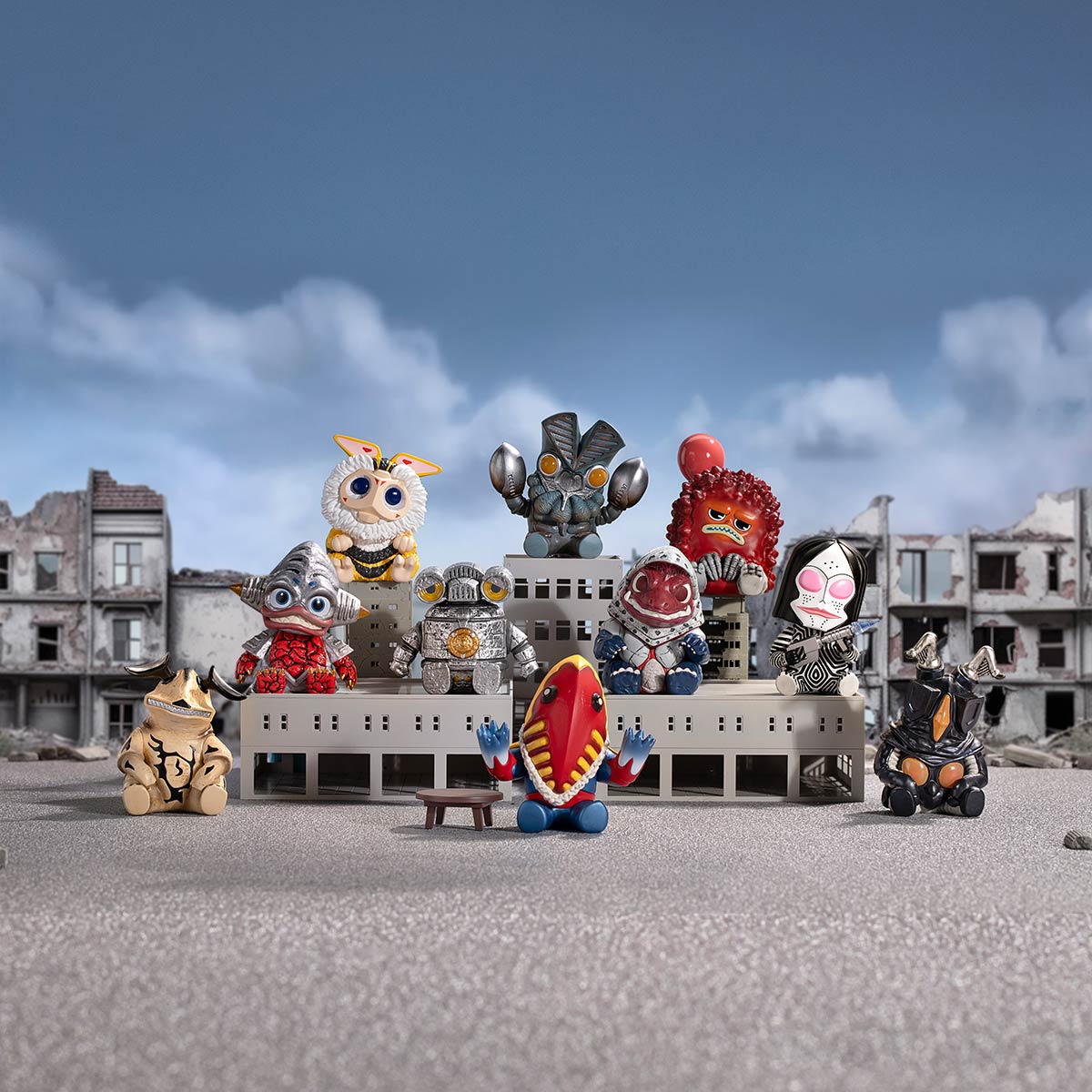 Amazon.com: POP MART Kaiju Sitting in a Row Series Blind Box