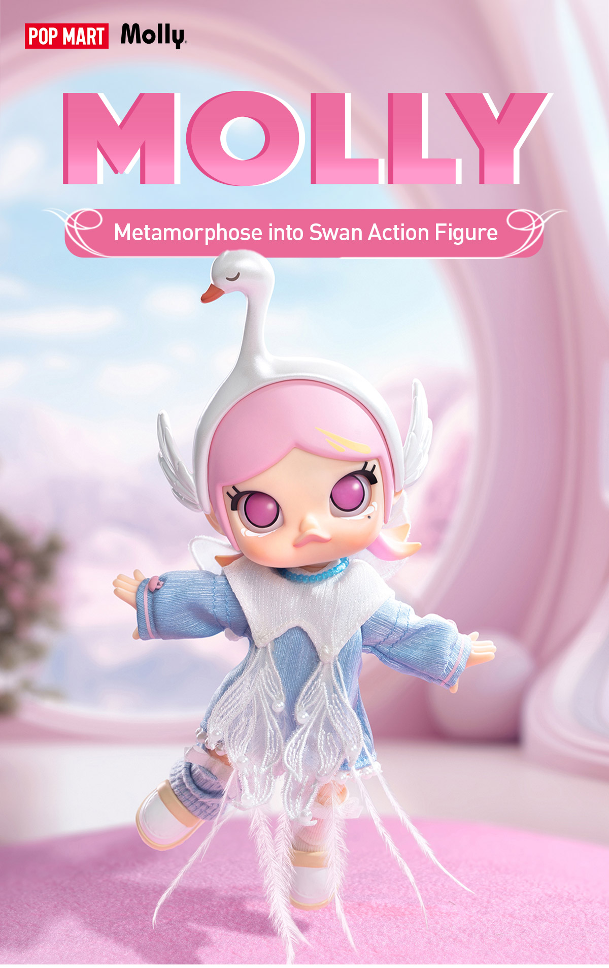 MOLLY Metamorphose into Swan Action Figure - POP MART (Hong