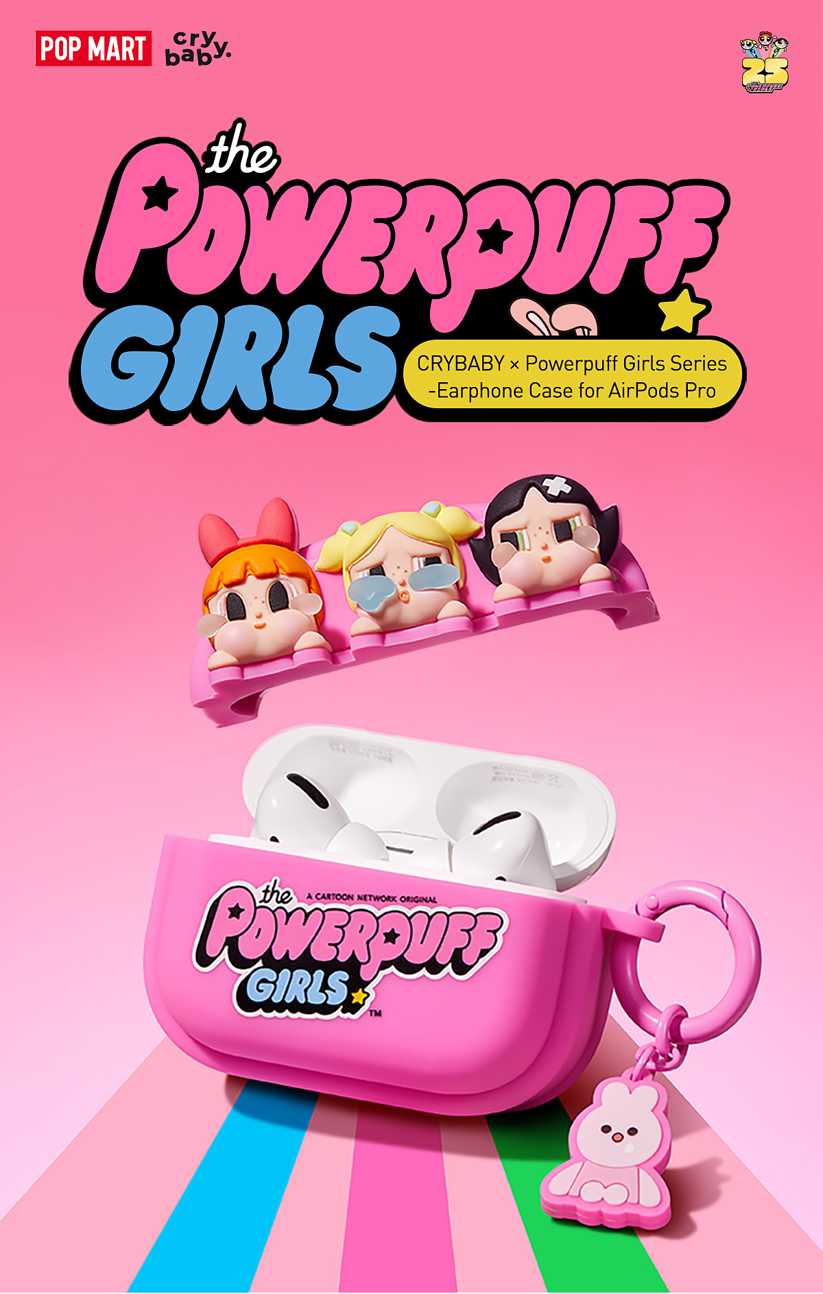 CRYBABY × Powerpuff Girls Series-Earphone Bag for Airpods Pro 