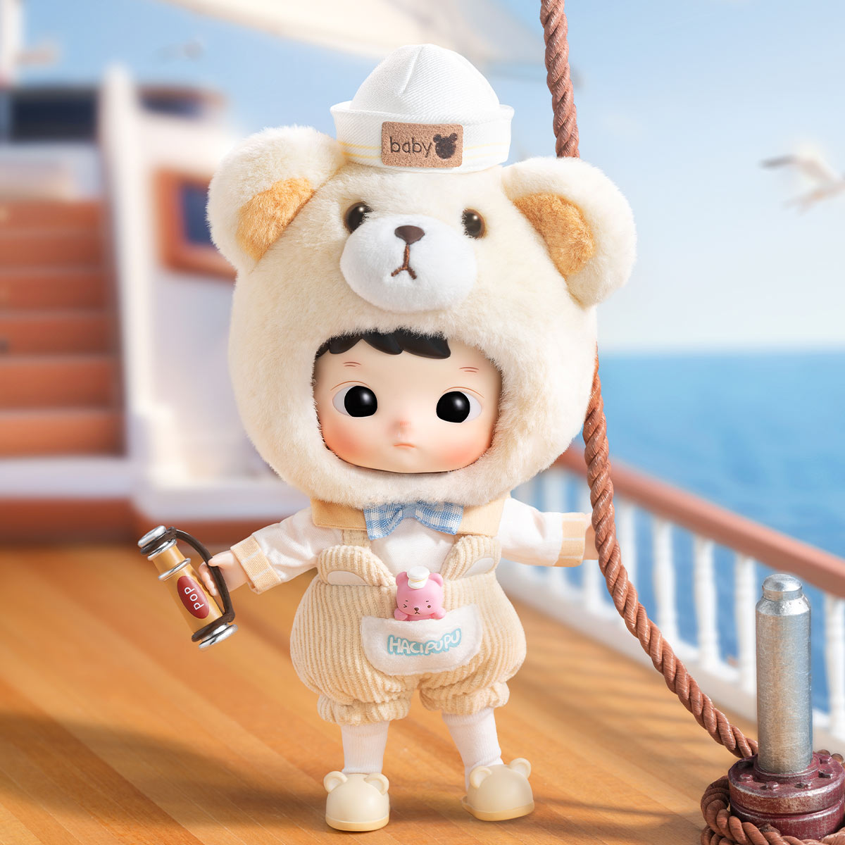 HACIPUPU Captain Bear Action Figure - POP MART (Japan)