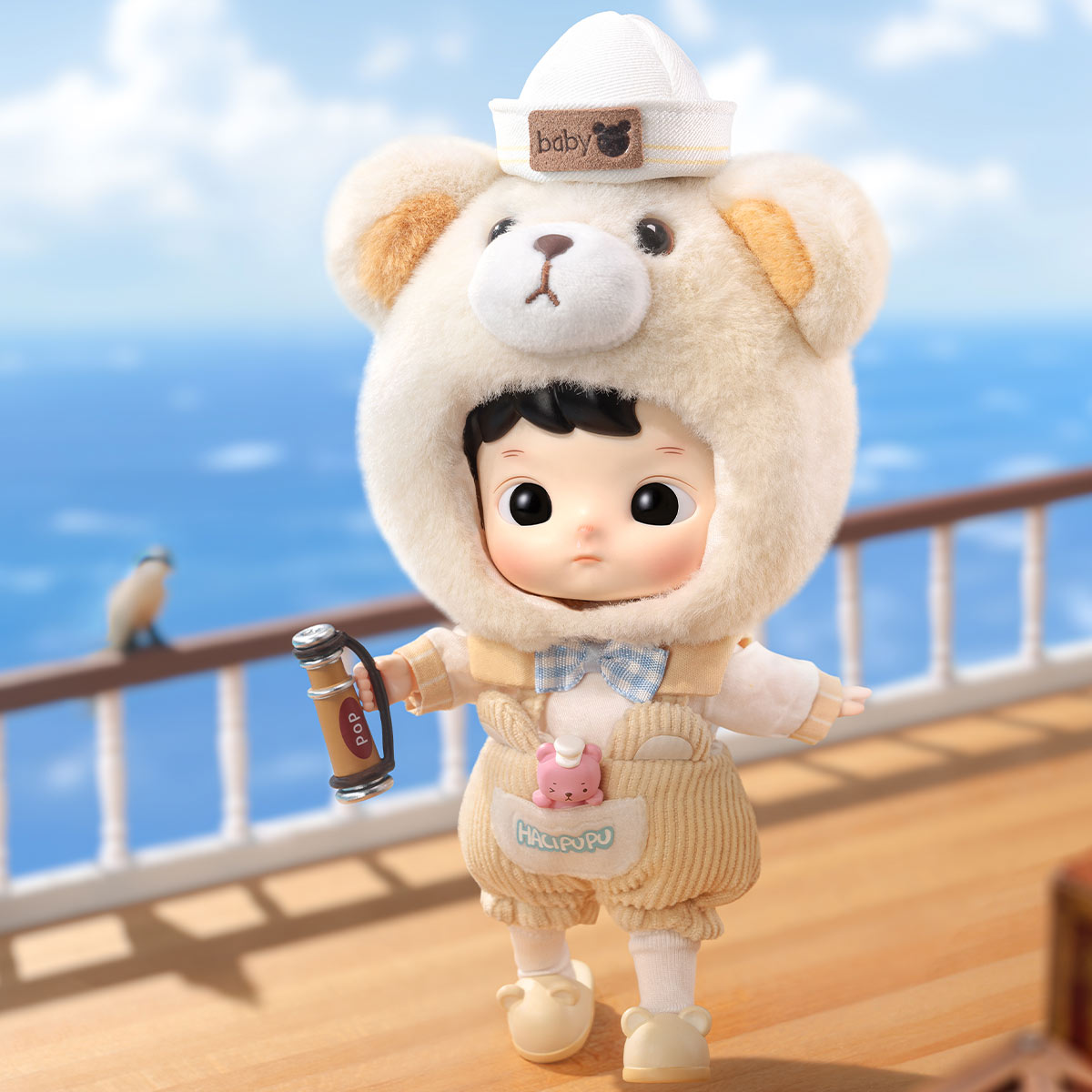 HACIPUPU Captain Bear Action Figure - POP MART (Japan)