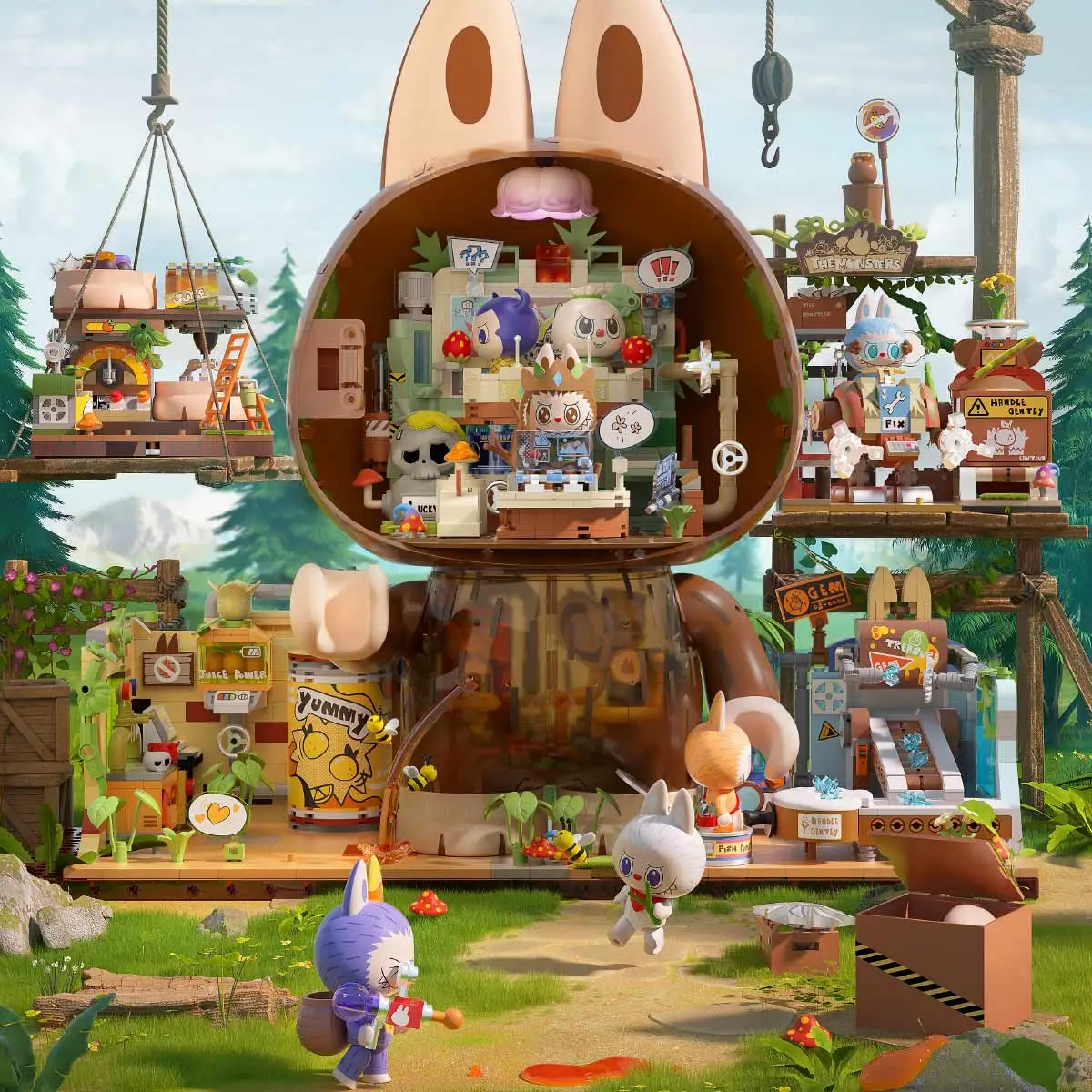 THE MONSTERS Forest Secret Base Series Blocks-Playful Home - POP 