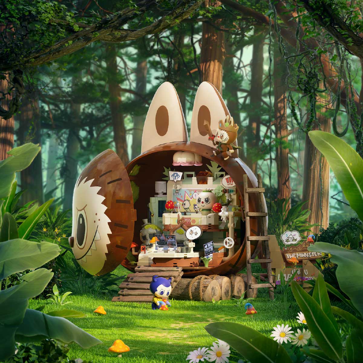 THE MONSTERS Forest Secret Base Series Blocks-Rolling Gems