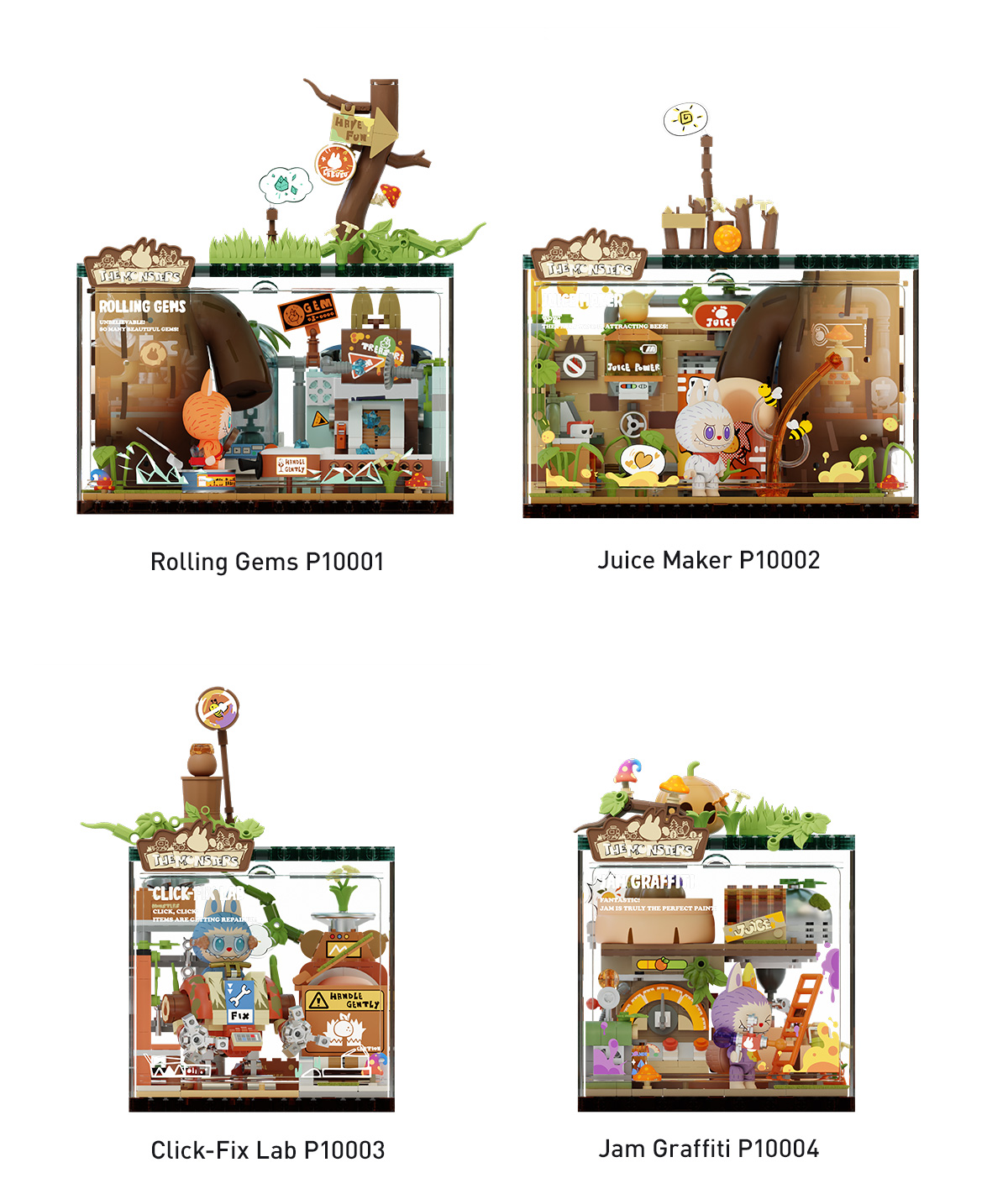POP BLOCKS フォレストシークレットベース P10004（Pop Mart Pop