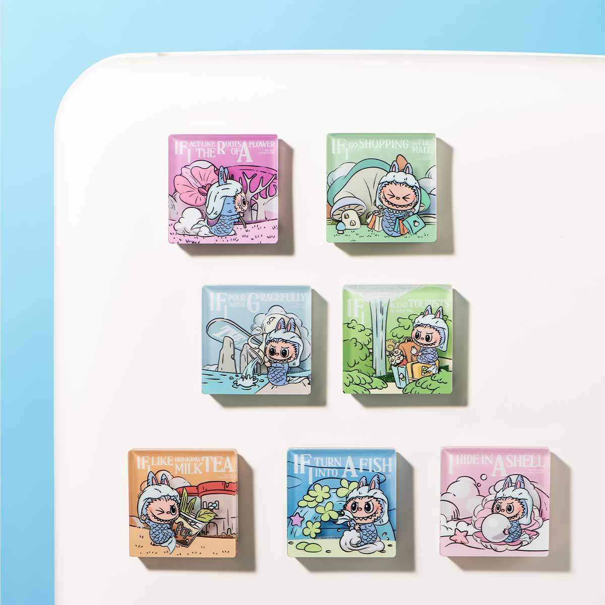 LABUBU HIDE AND SEEK IN SINGAPORE SERIES-Fridge Magnet Blind