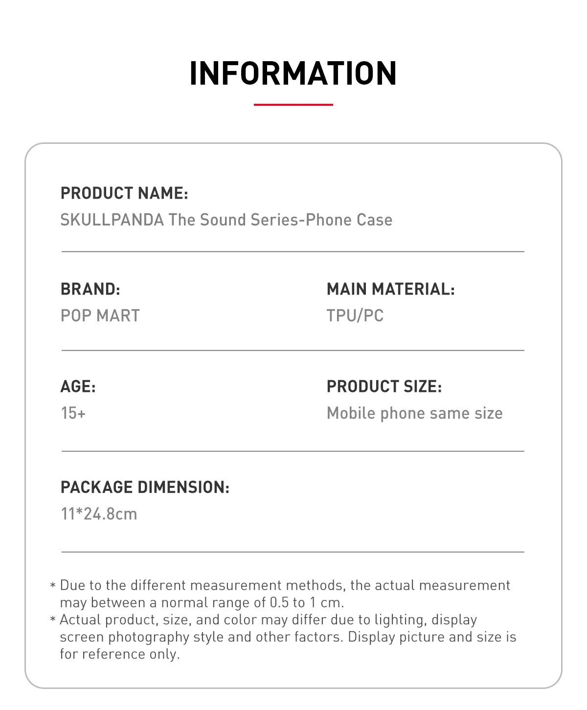 Skullpanda the sound series phone case pop mart south korea 