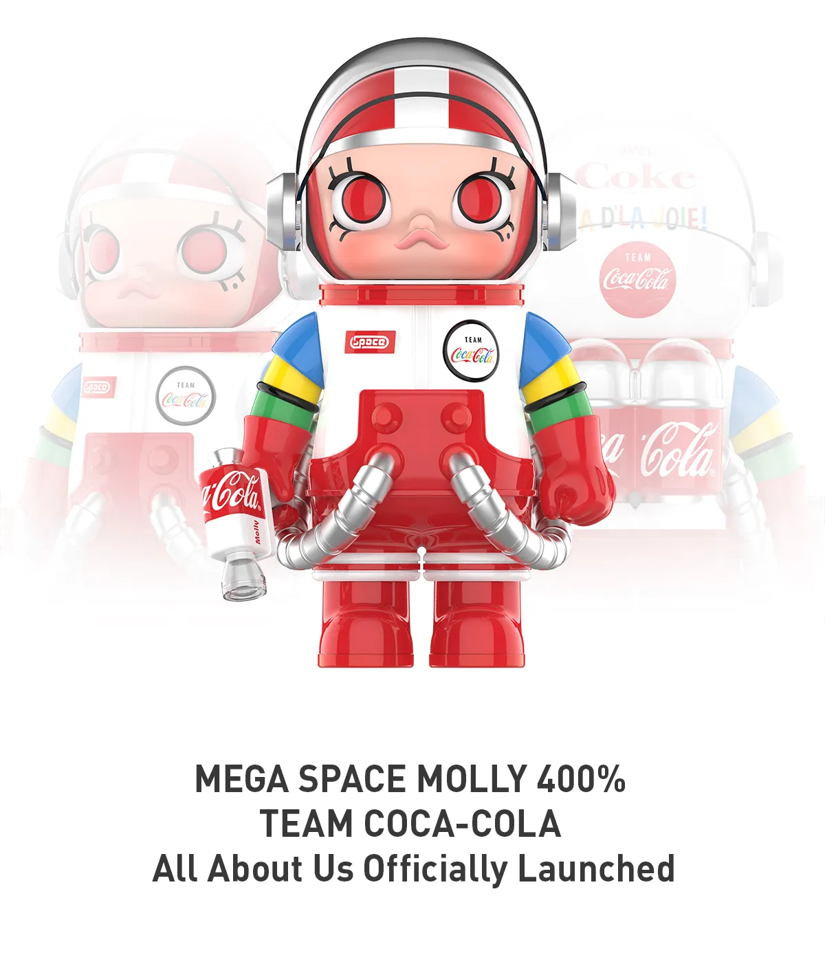 MEGA SPACE MOLLY 400% TEAM COCA-COLA - POP MART (France)