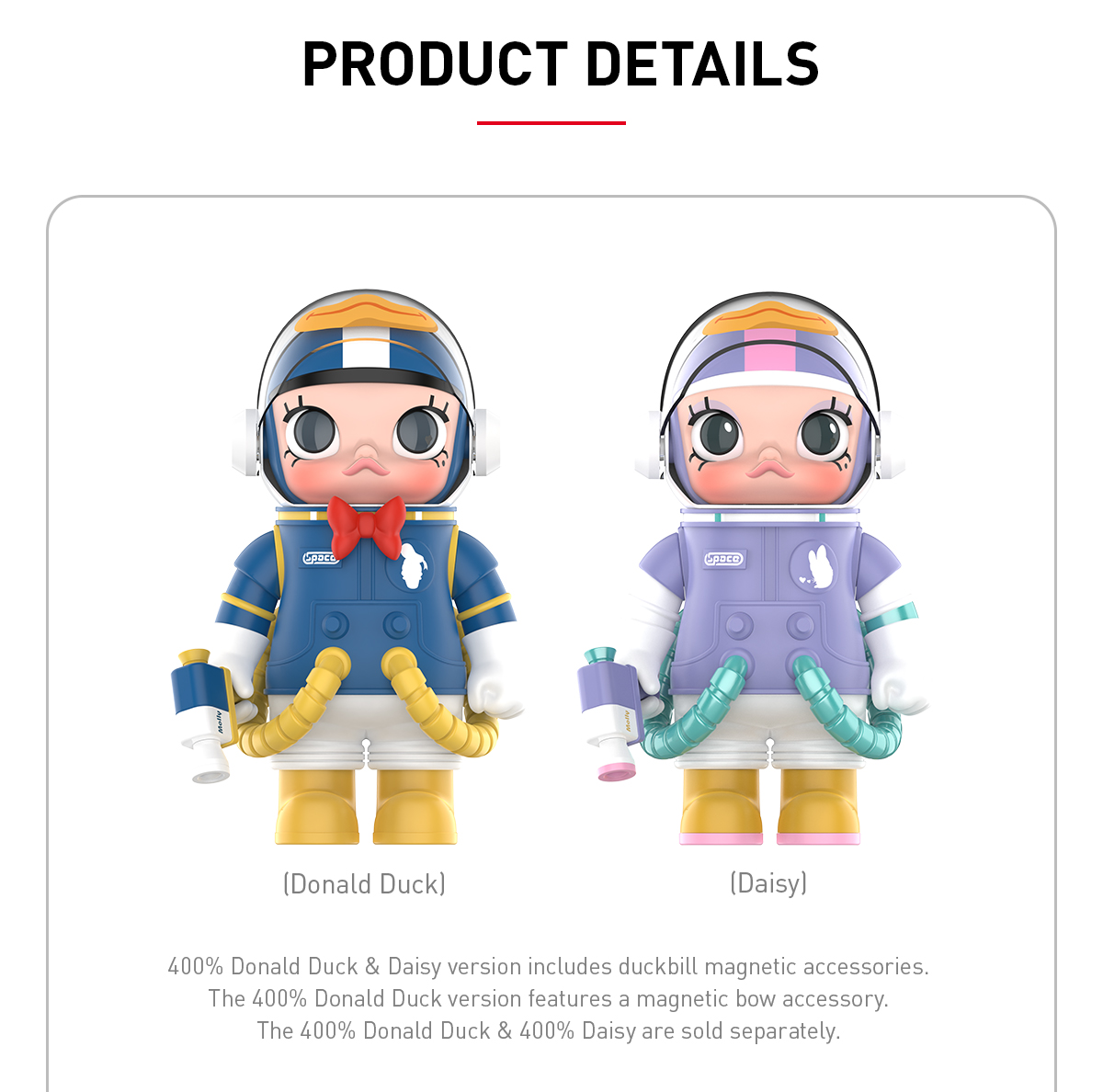Pop Mart Mega Space Molly Disney Donald Duck & Daisy Duck