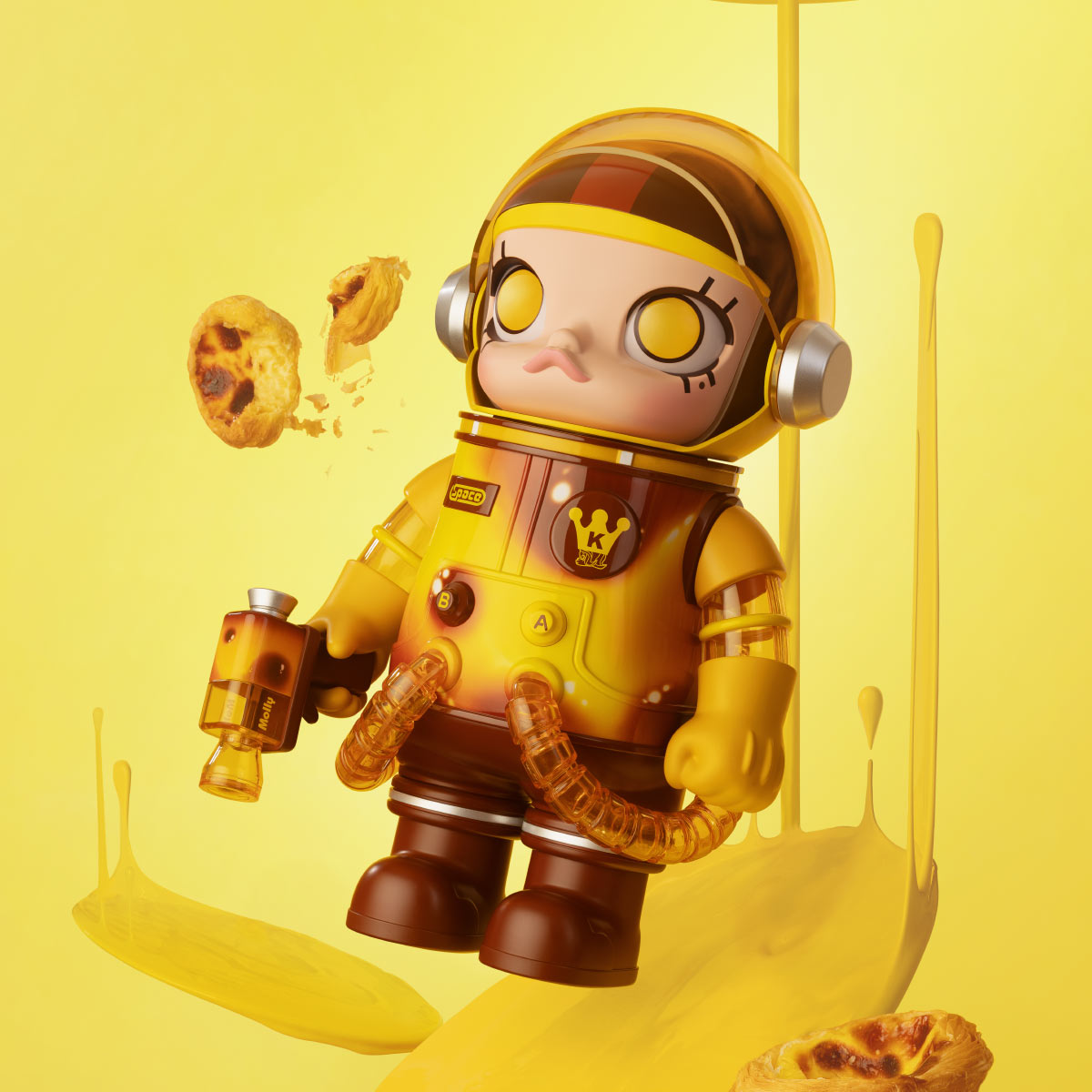 MEGA SPACE MOLLY 400% Egg Tart - POP MART (Macau, China)