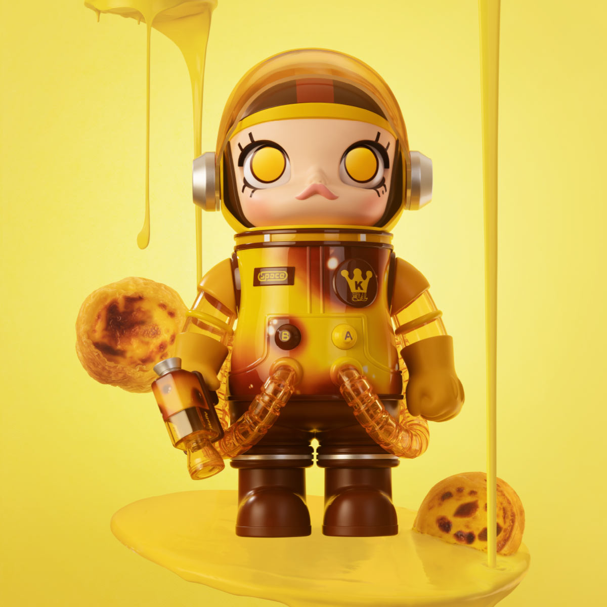 MEGA SPACE MOLLY 400% Egg Tart - POP MART (Macao, China)