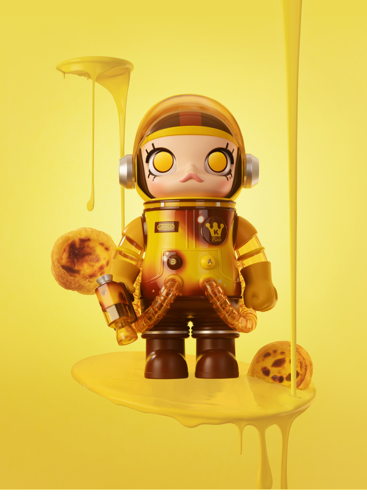 ゲームキャラクター popmart MEGA SPACE MOLLY 400% Egg Tart MEGA SPACE MOLLY 400% Egg Tart - POP MART (Macau, China)