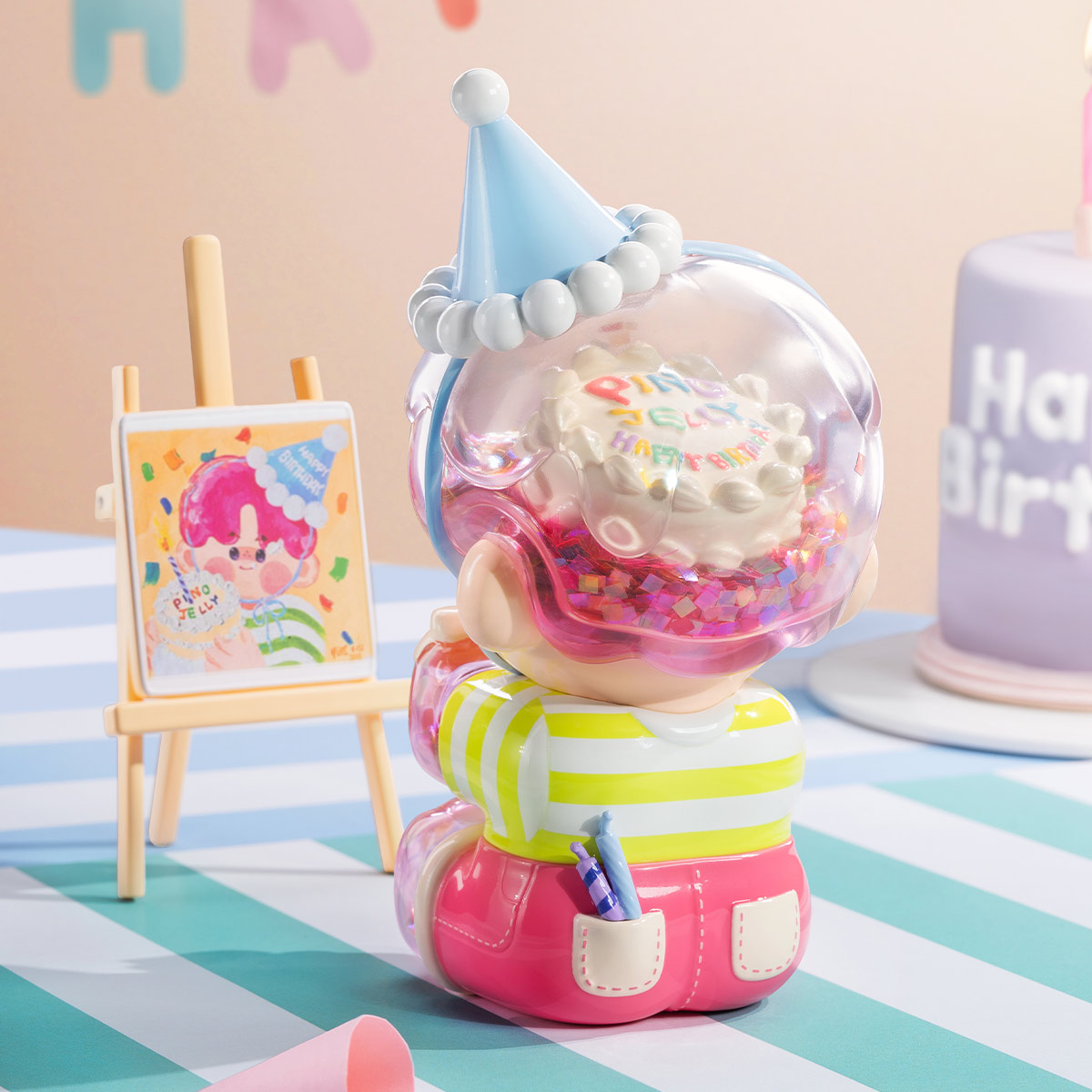 【popmart】ピノジェリーバースデーバッシュフィギュア ポップマートピノジェリーバースデーバッシュフィギュア、200