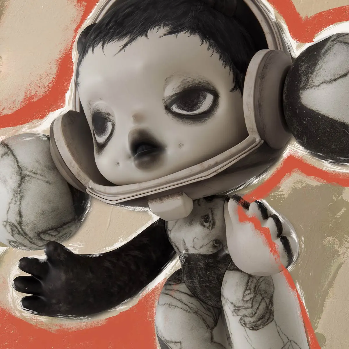 MEGA α SKULLPANDA 400% Egon Schiele - POP MART (France)