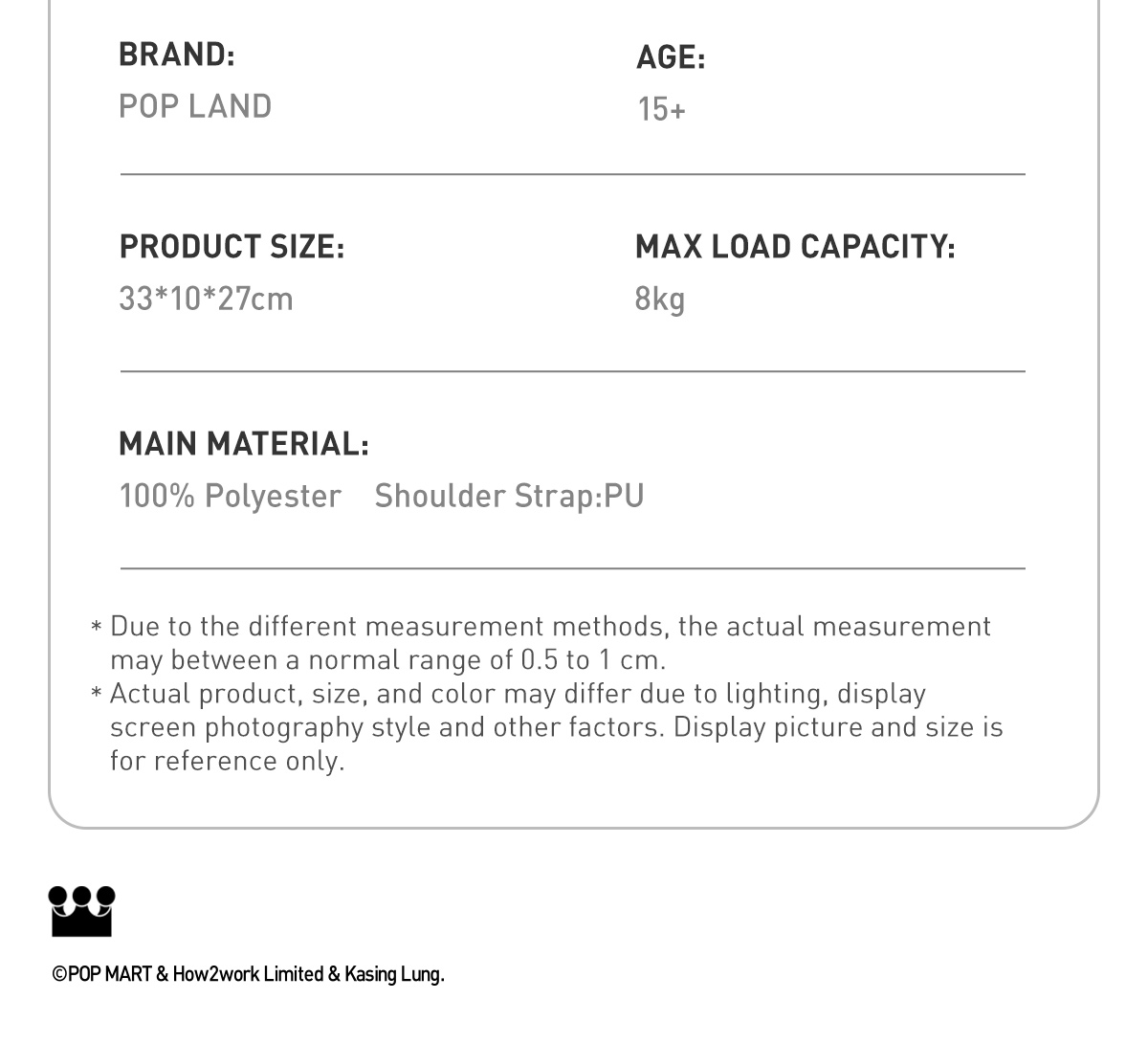 Classic Bag Series- LABUBU Big Head Backpack - POP MART