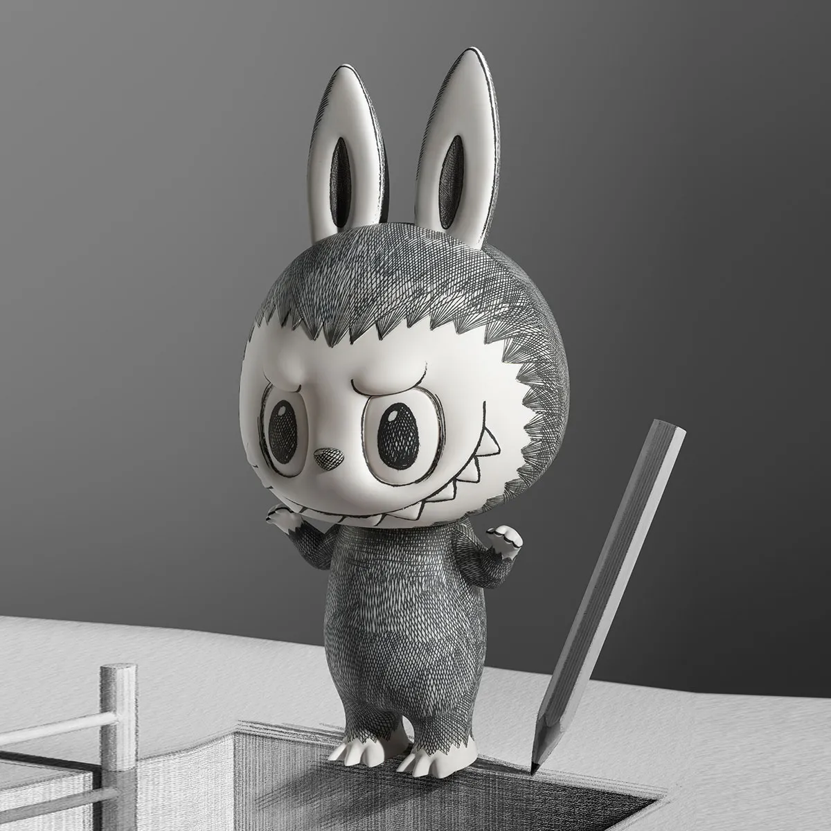 MEGA LABUBU 1000% Sketch - POP MART (Malaysia)