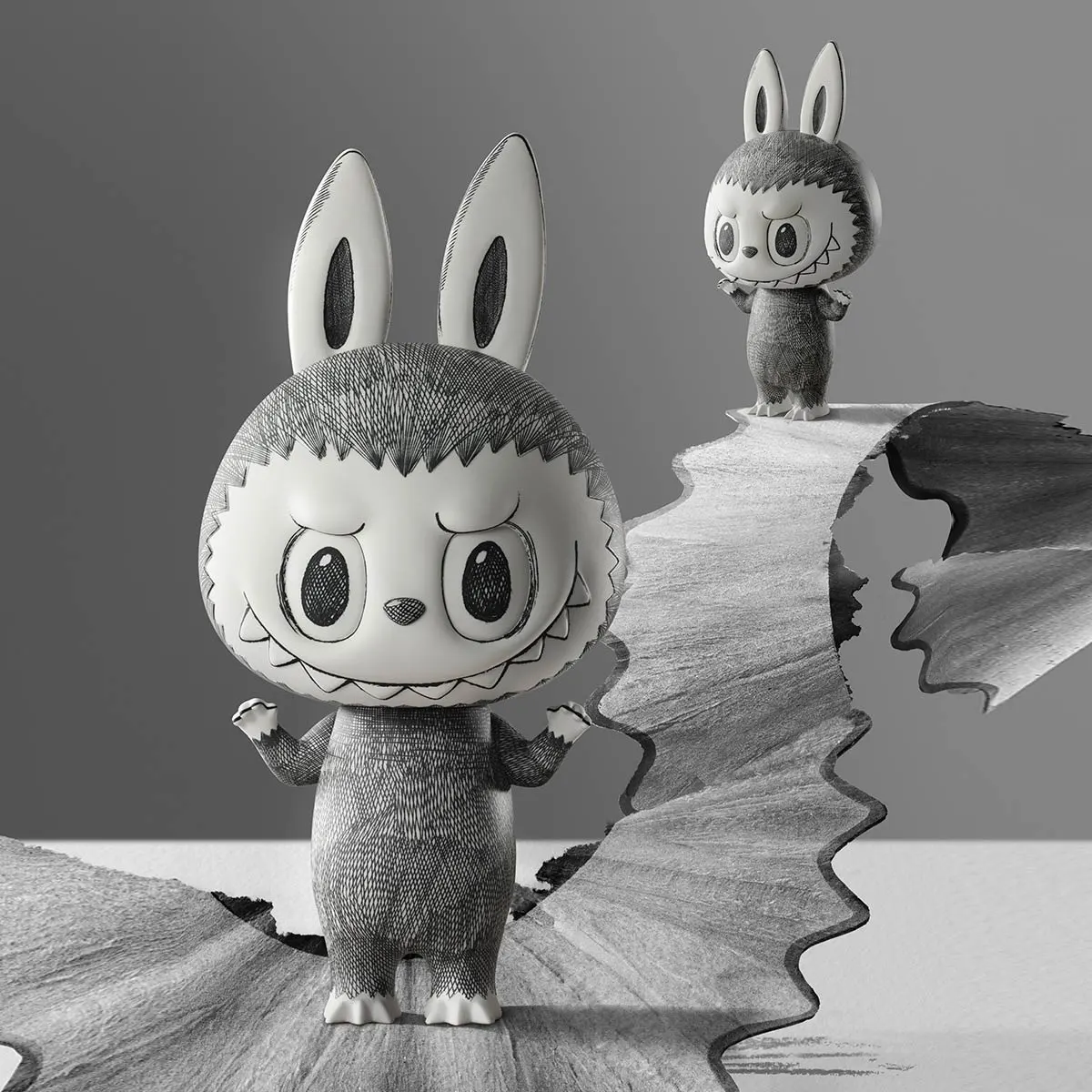 MEGA LABUBU 400% Sketch - POP MART (France) 