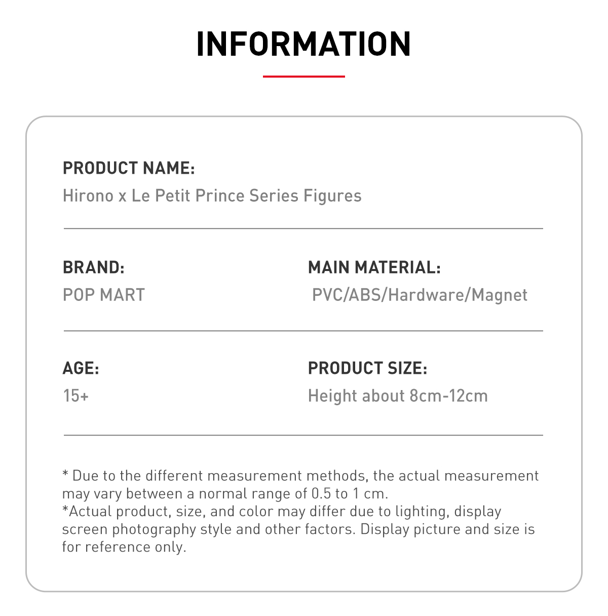 Pop Mart The Conceited Hirono Hirono x Le Petit Prince Series Figure