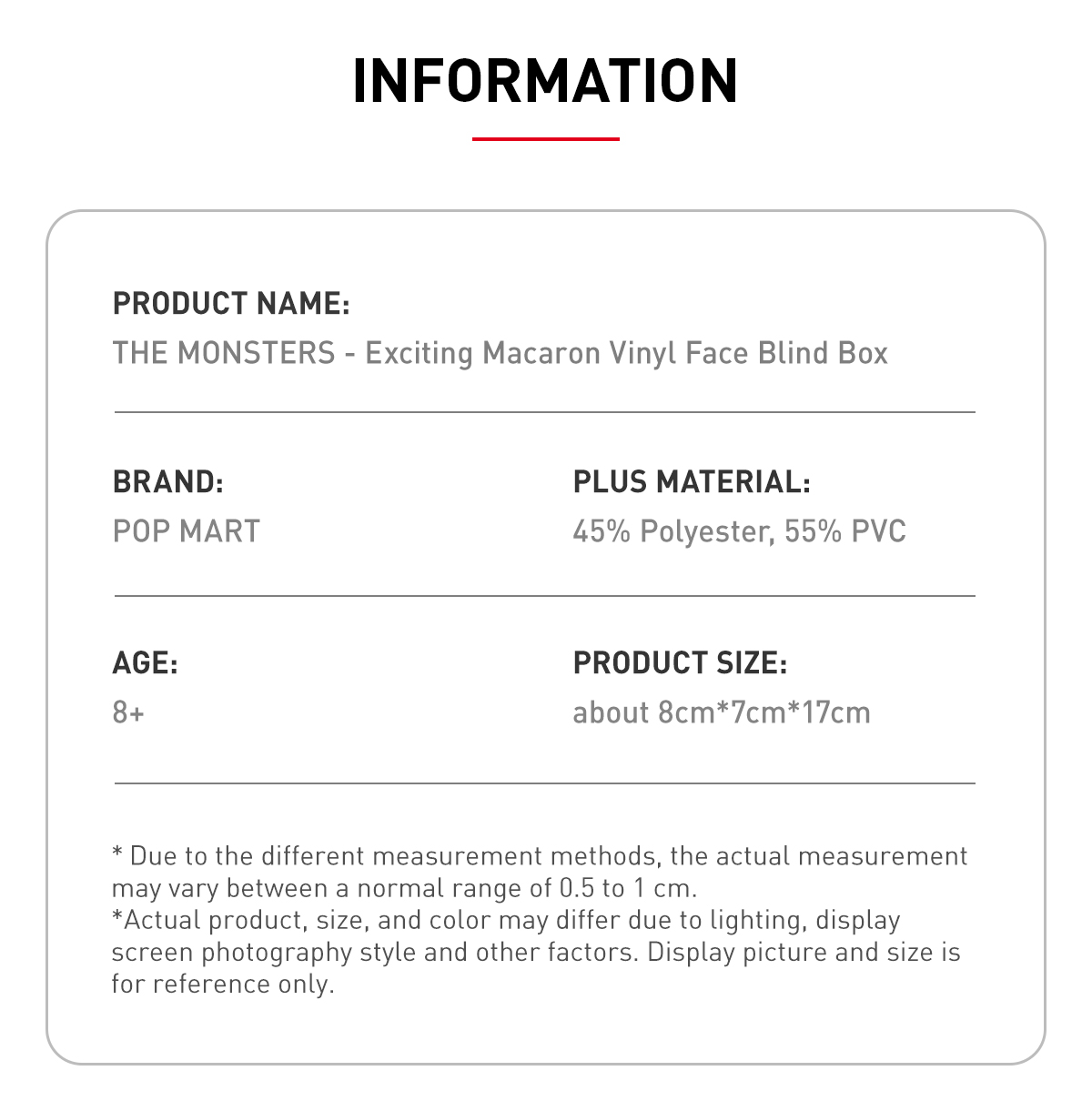 POP MARTExciting Macaron The Monsters 2点 THE MONSTERS - Tasty Macarons Vinyl Face Blind Box | Blind