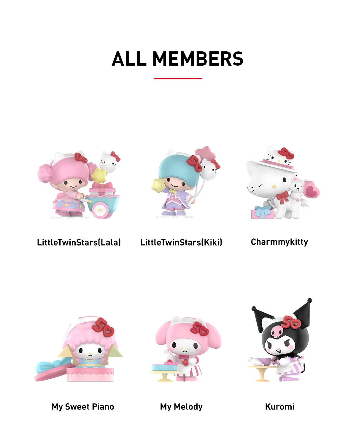 Sanrio characters Hello Kitty 50th Anniversary Series Figures 
