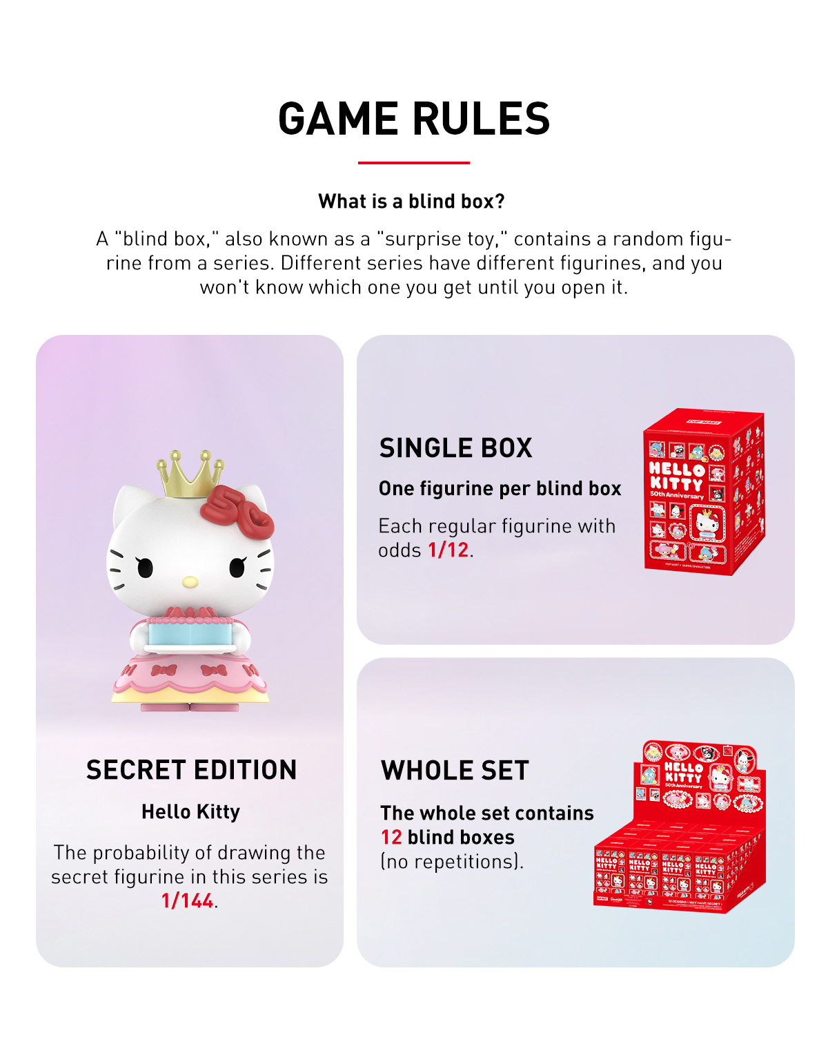 【POP MART】サンリオ ハローキティ 50th アニバーサリーボックス Amazon | POP MART Sanrio characters Hello Kitty 50th