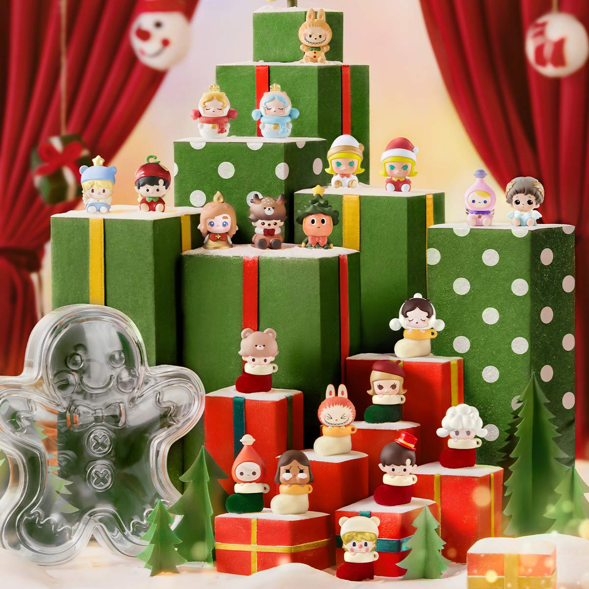 POP BEAN Christmas Sock Series Box Set - POP MART (Japan)