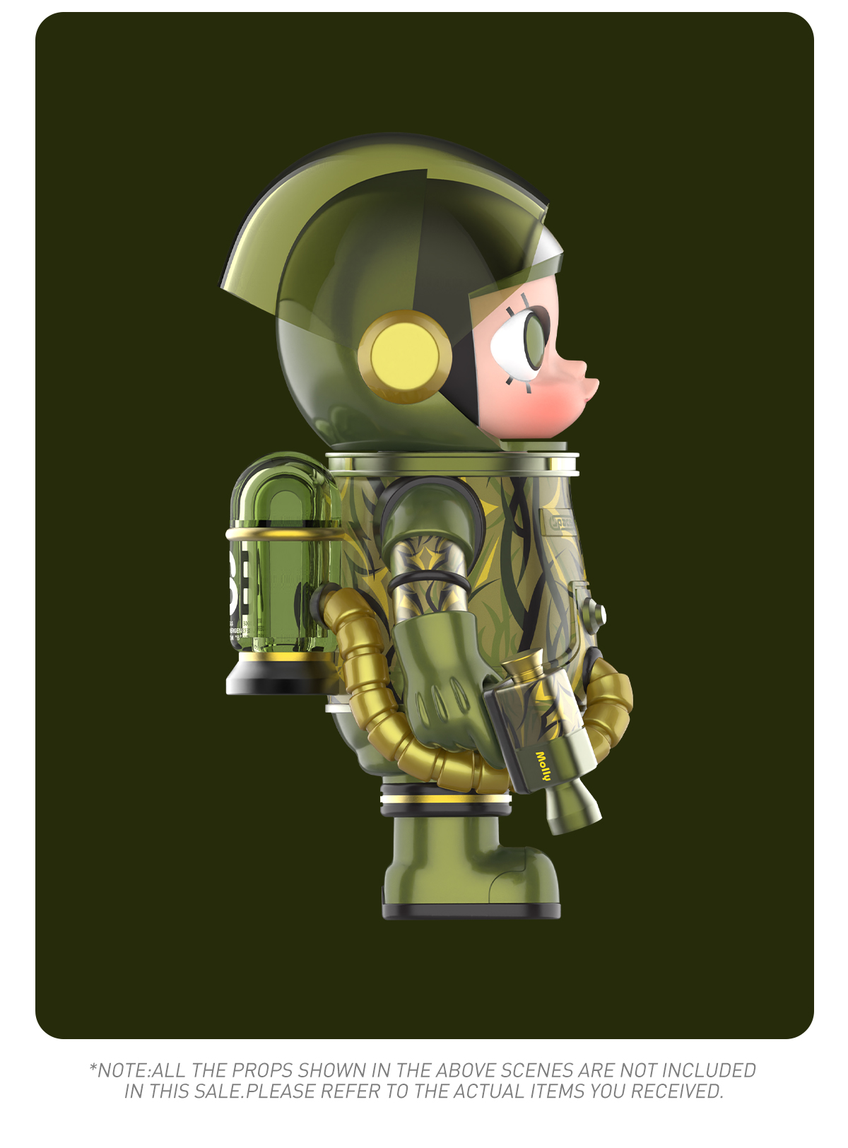 MEGA SPACE MOLLY 100% CLOT-Olive Alienegra - POP MART (Japan)