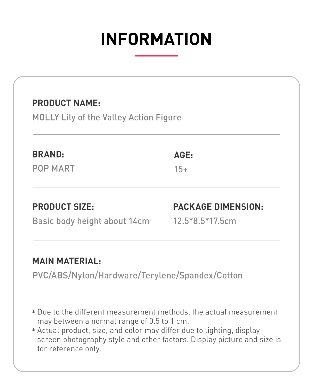 MOLLY Lily of the Valley Action Figure - POP MART (Japan)