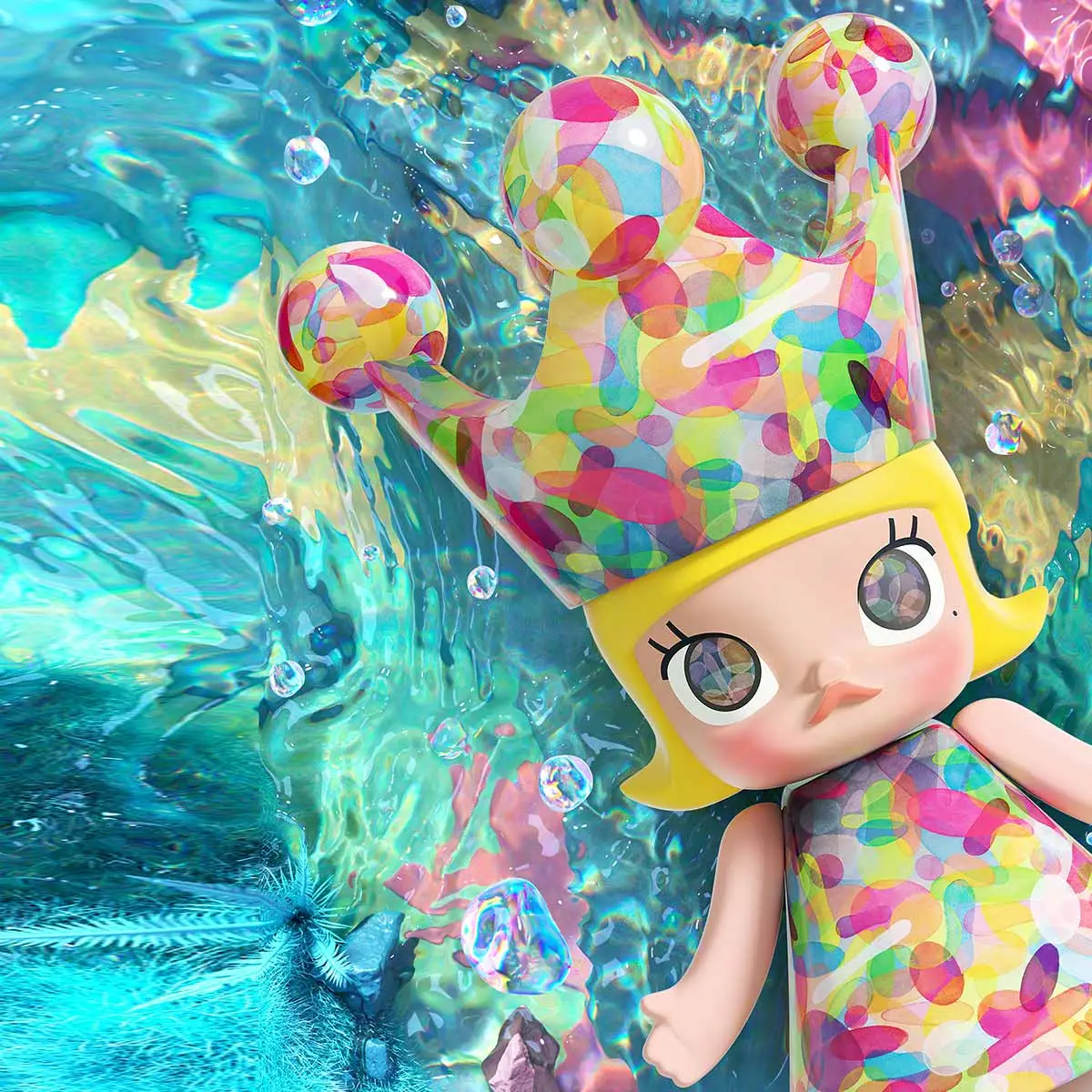 MEGA ROYAL MOLLY 400% Huang Yuxing-Bubbles - POP MART (Luxembourg)
