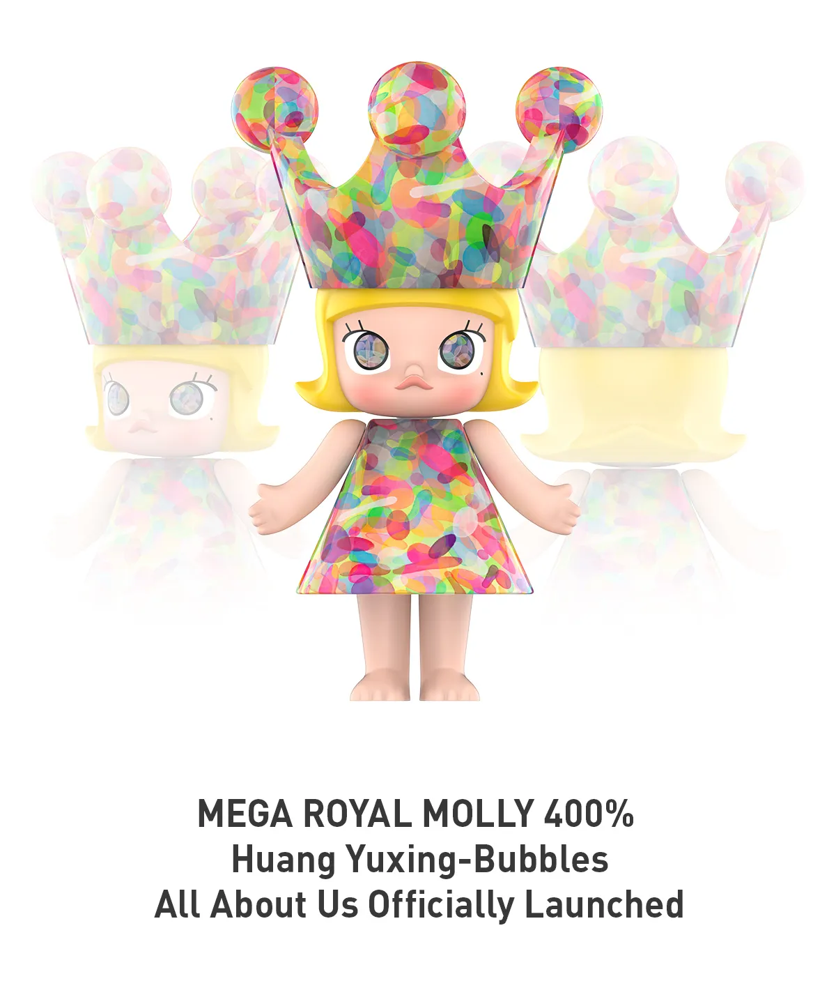 MEGA ROYAL MOLLY 400% Huang Yuxing-Bubbles - POP MART (Greece)
