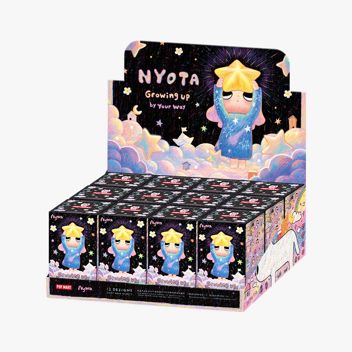 Nyota growing up by your way si\" 7 マート POP MART Nyota Growing up by Your Way Series Figures, 12PCs