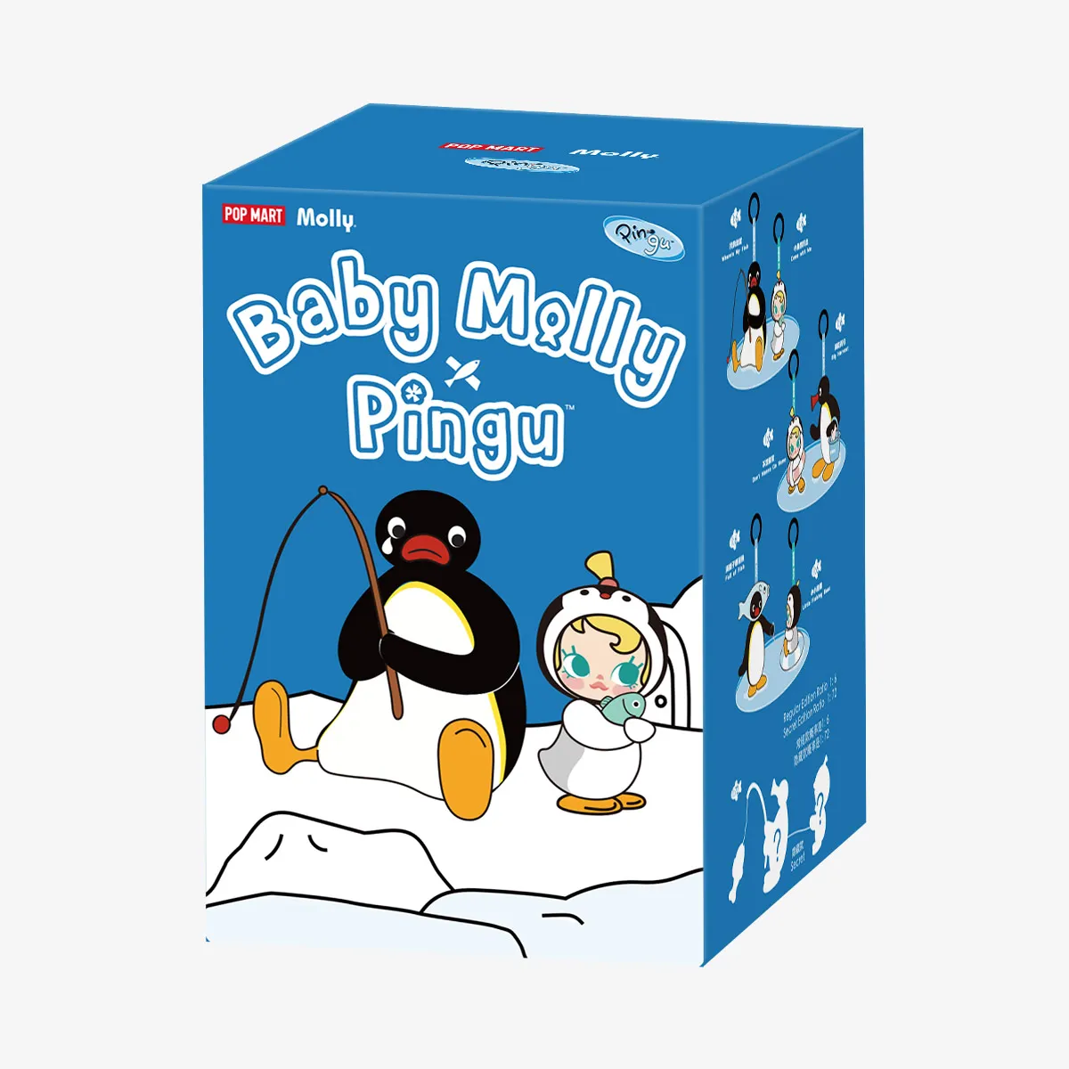 Baby Molly × Pingu Happy Fishing Series-Vinyl Plush Pendant Blind 