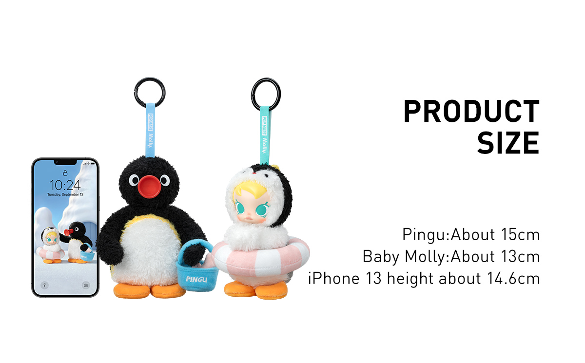 Baby Molly × Pingu Happy Fishing Series-Vinyl Plush Pendant Blind