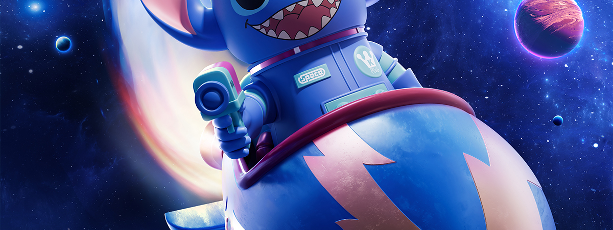 MEGA SPACE MOLLY 400% Stitch - POP MART (Hong Kong, China)