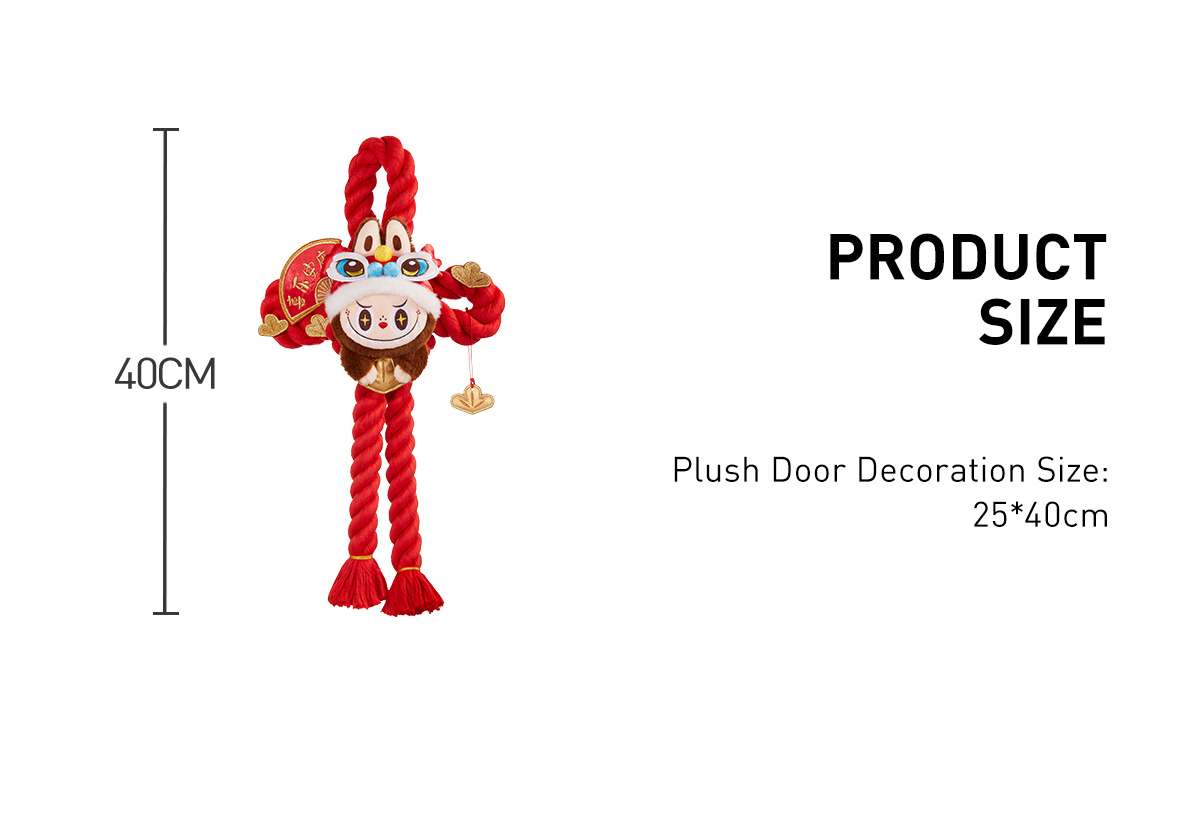 ぬいぐるみ LABUBU Plush Door Decoration Wealthy Snake's New Year Celebration Series-LABUBU Plush
