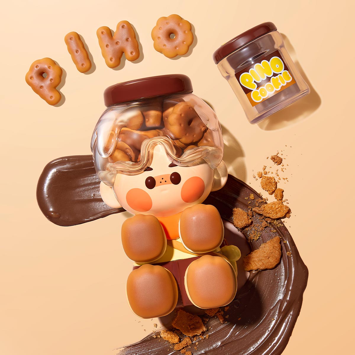 PINO JELLY Chocolate Cookie Figurine - POP MART (Japan)
