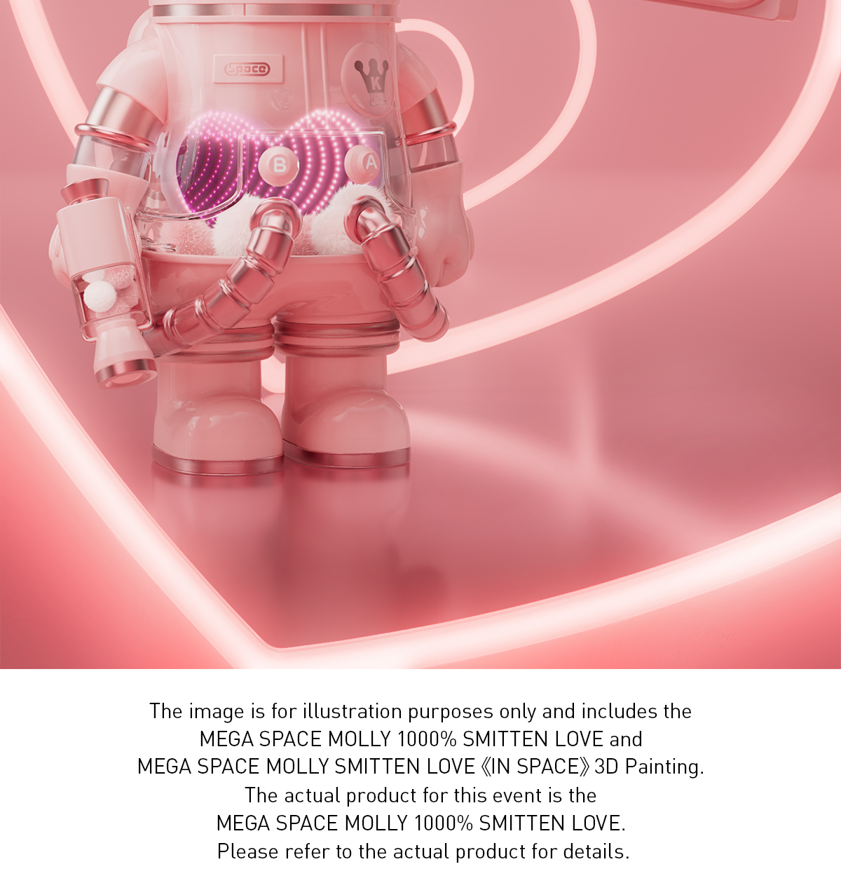 MEGA SPACE MOLLY 1000% SMITTEN LOVE - POP MART (Japan)